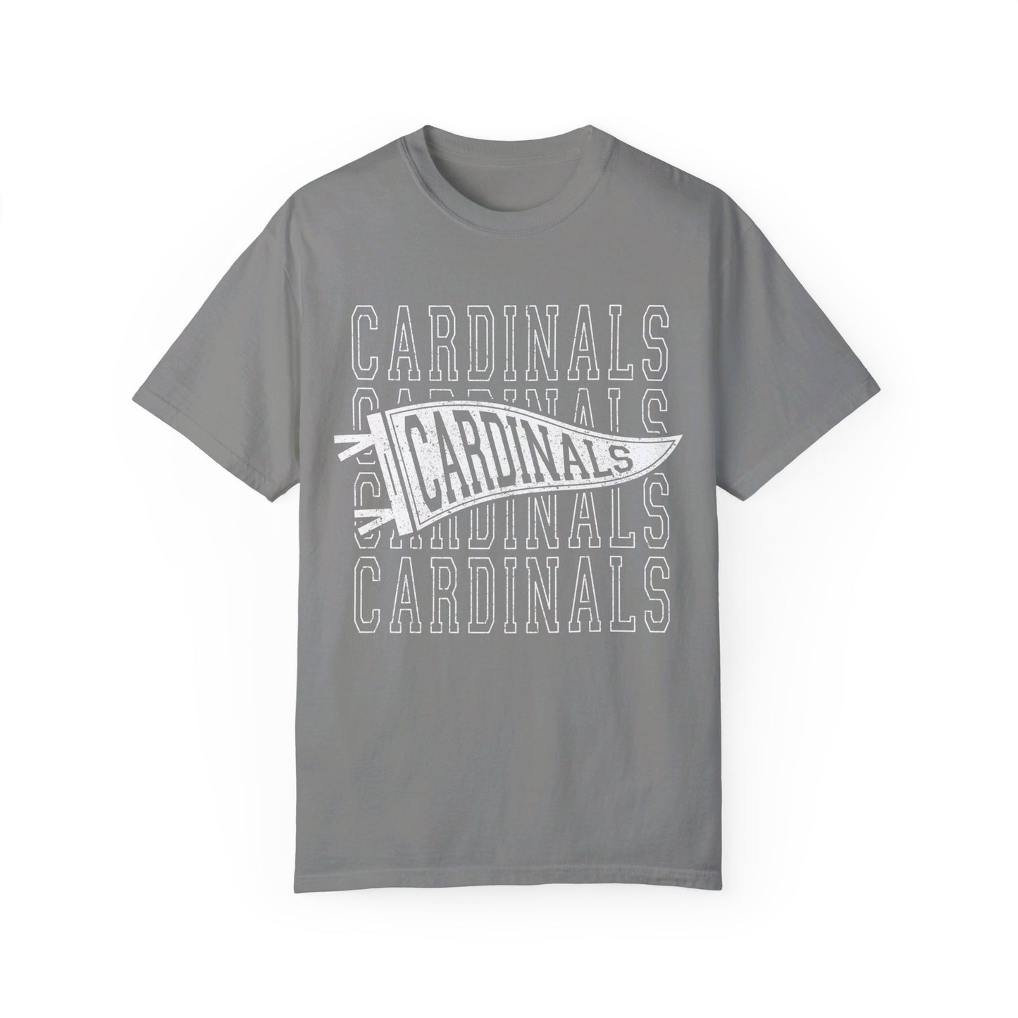 Cardinal Distressed Pennant - Comfort Colors T-shirt
