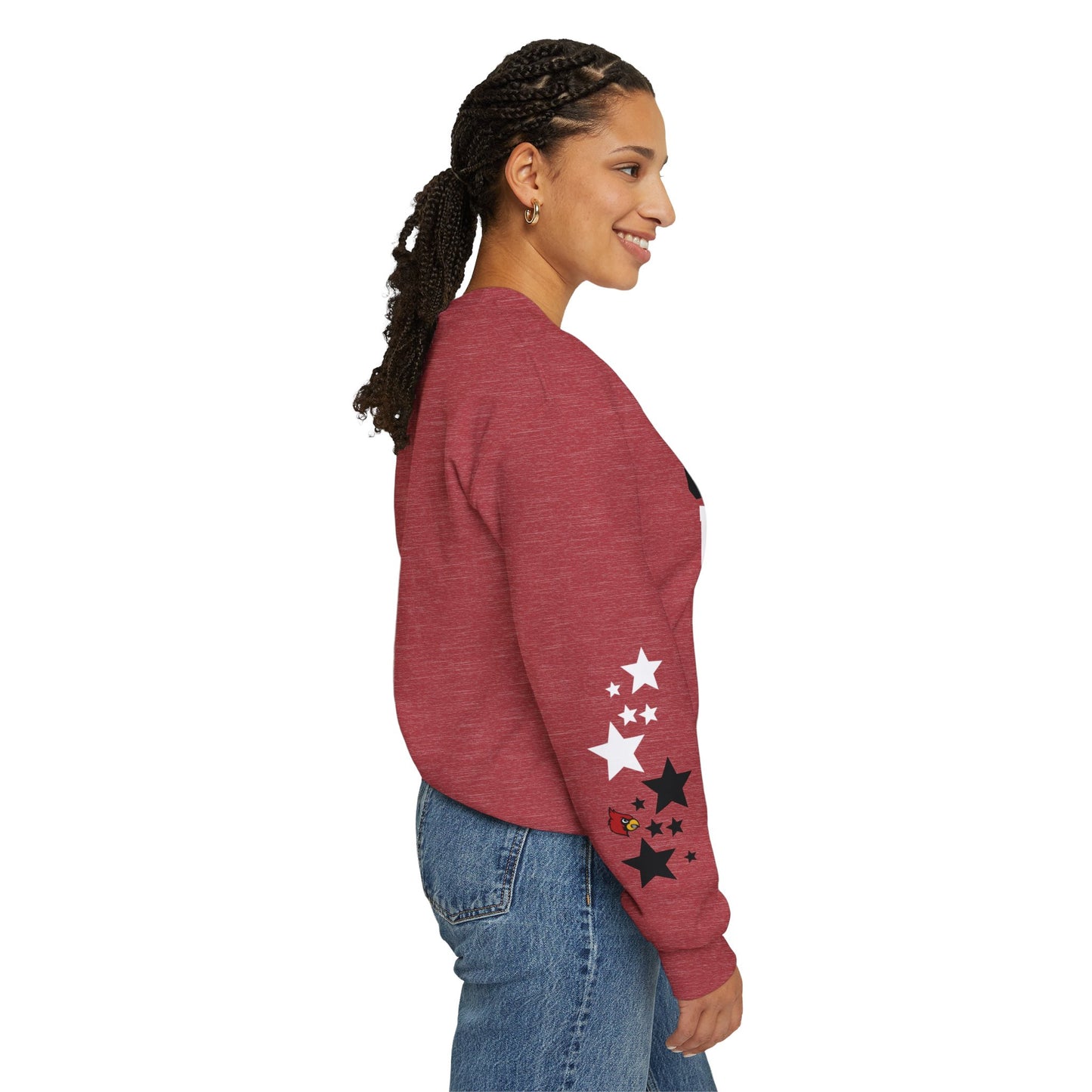 Cardinals Nation with Star Sleeves - Unisex Heavy Blend™ Crewneck Sweatshirt