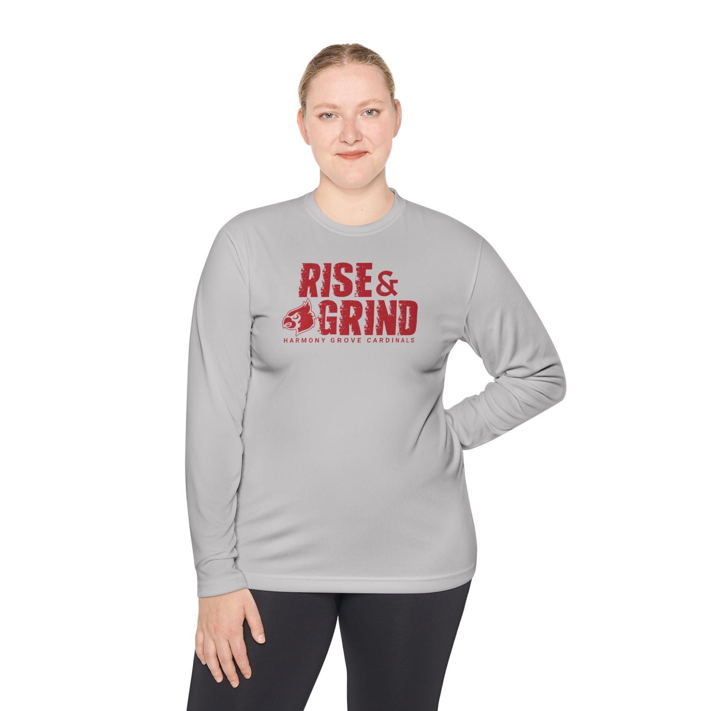 Rise and Grind Cardinal - Dryfit Long Sleeve Tee