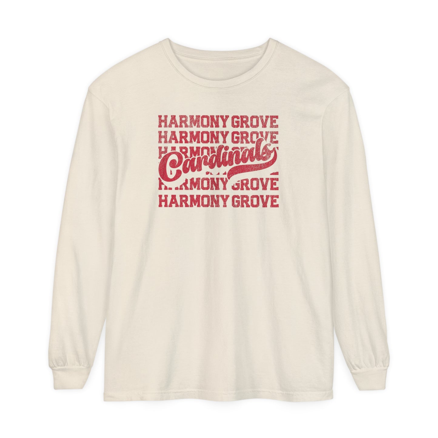 Harmony Grove Cardinals - Comfort Colors Long Sleeve T-Shirt