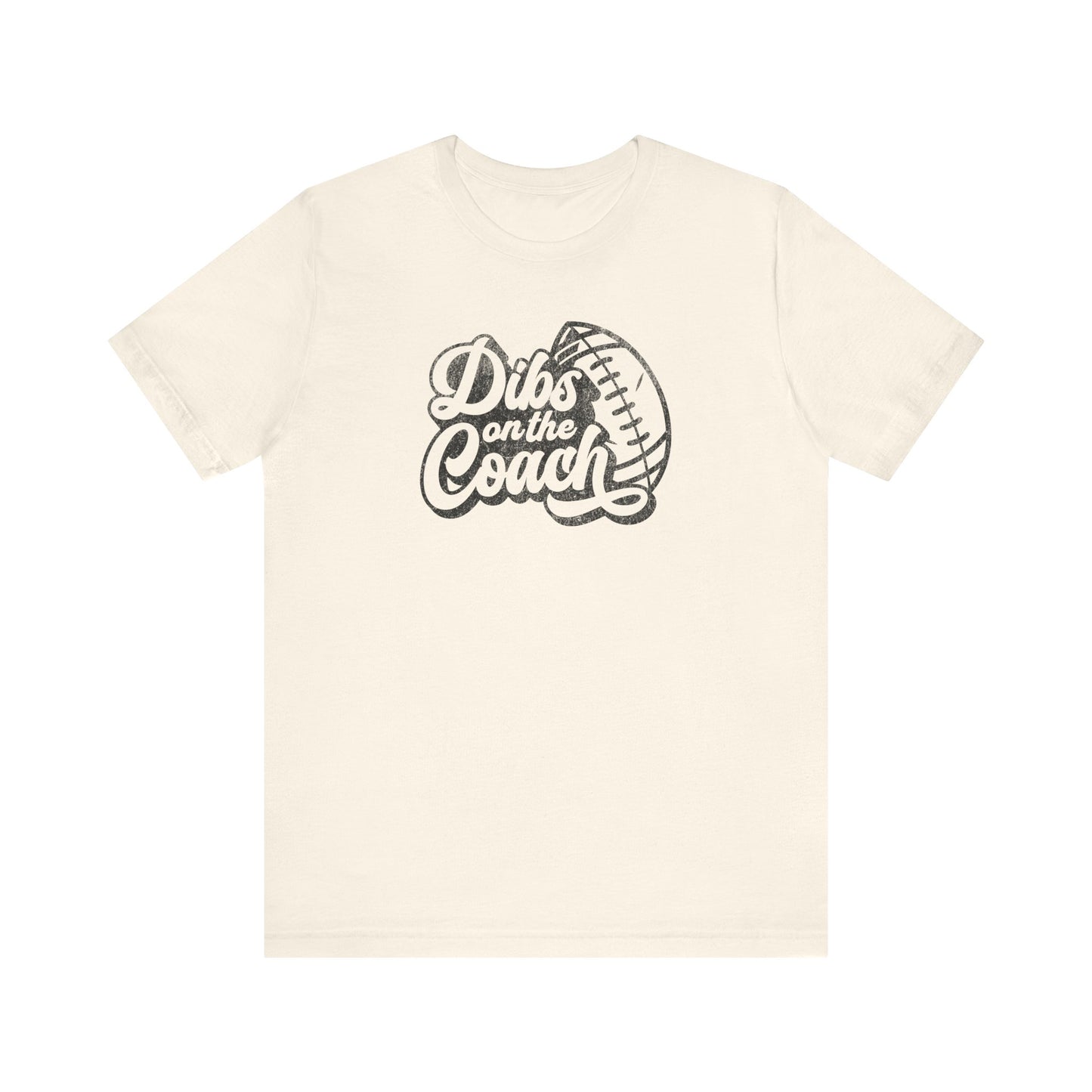 Vintage Dibs on the Coach Football - Bella + Canvas Short Sleeve Tee