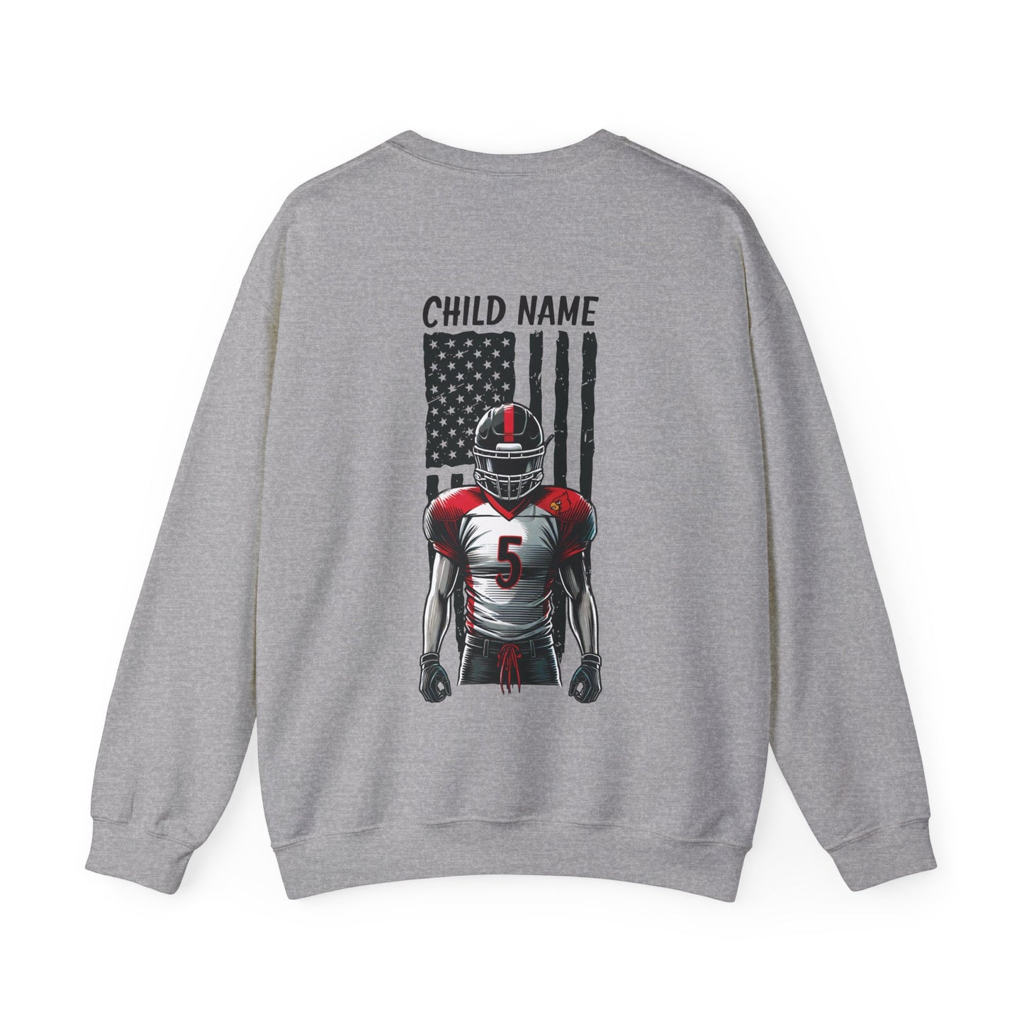 Football Mom Custom Player Name and Number - Unisex Heavy Blend™ Crewneck Sweatshirt