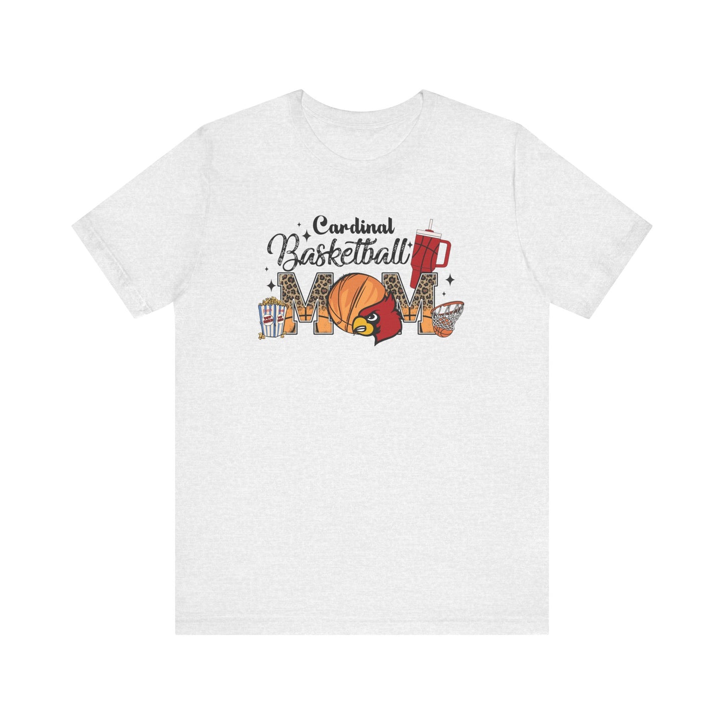 Cardinal Basketball Mom - Bella + Canvas Short Sleeve Tee
