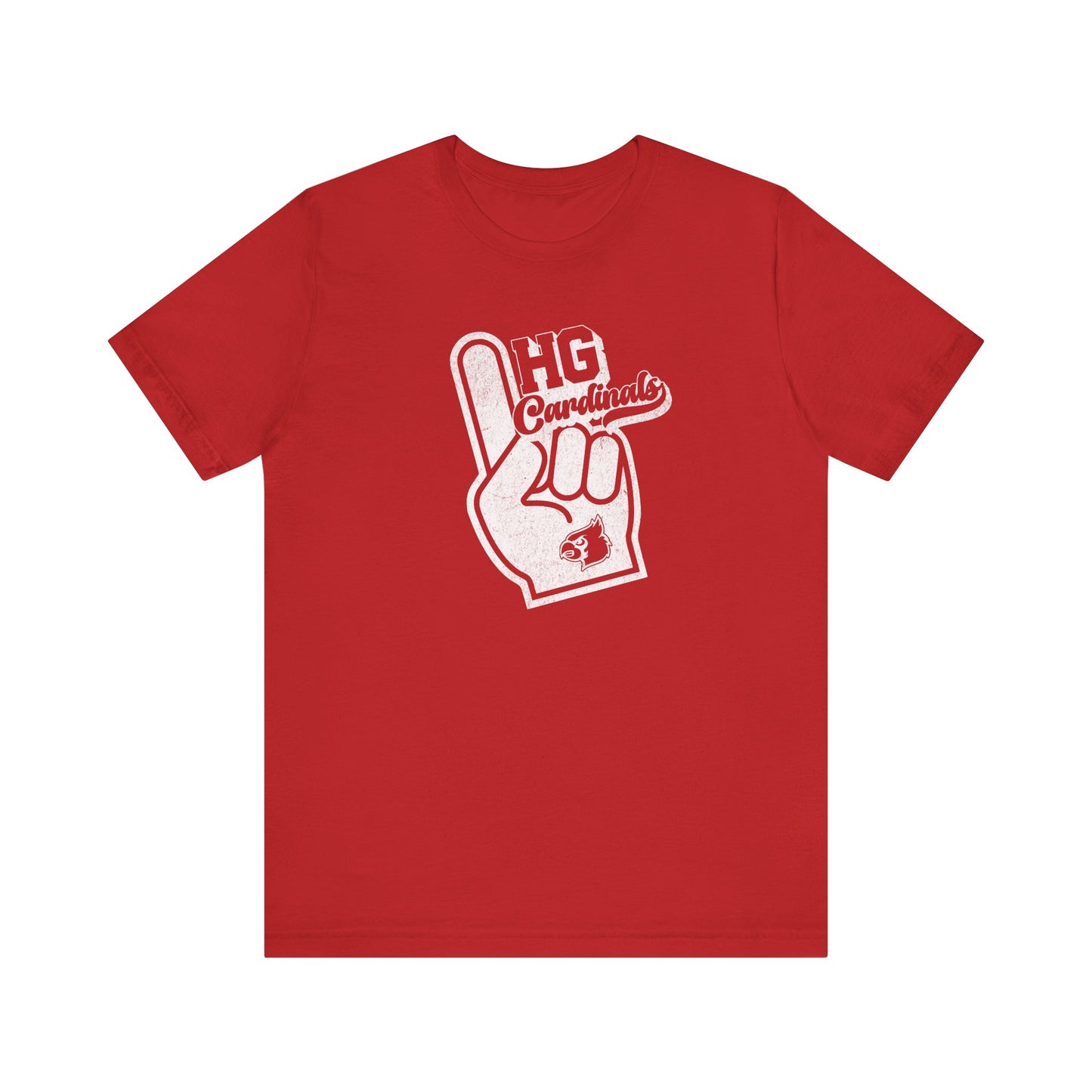 Vintage Foam Finger HG Cardinals - Bella + Canvas Short Sleeve Tee