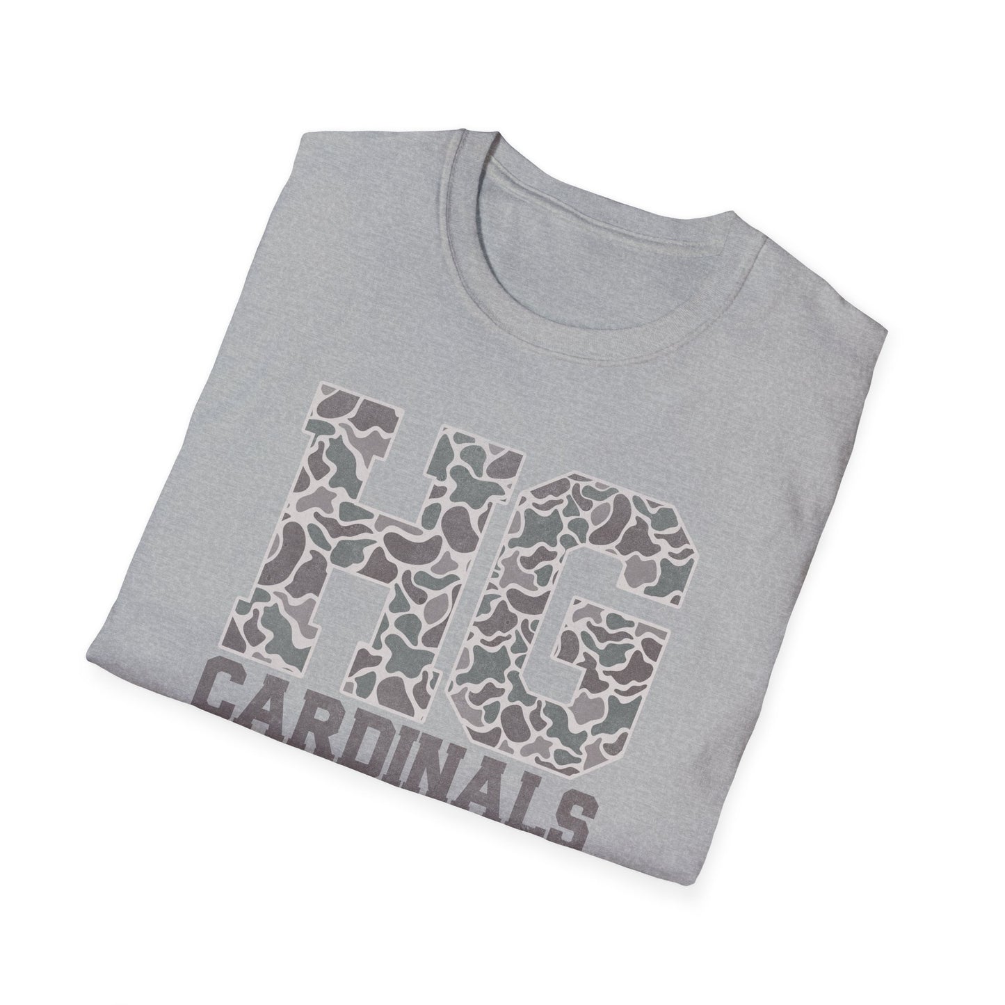Old School Camo Distressed - Unisex Softstyle T-Shirt