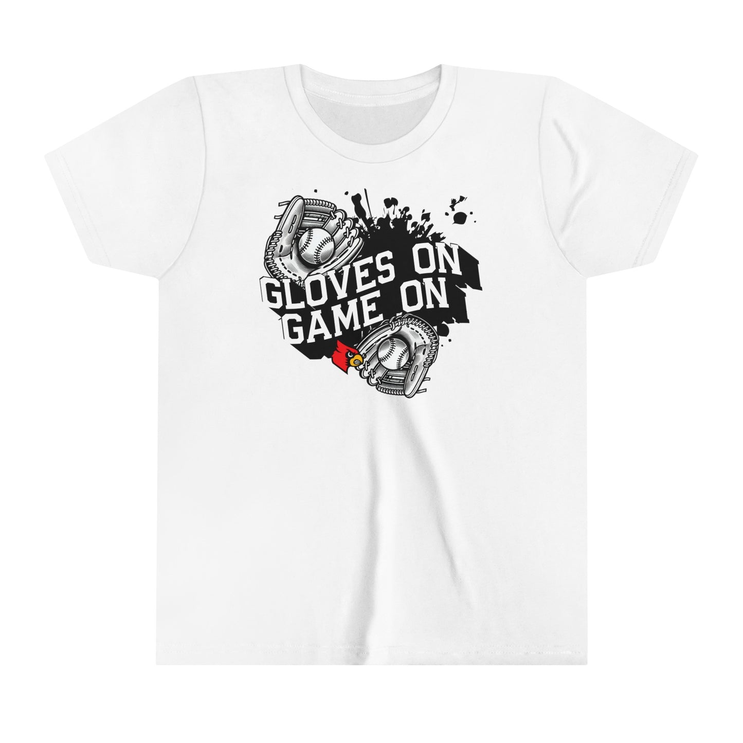 Gloves On Game On Baseball Softball - Bella + Canvas Youth Tee