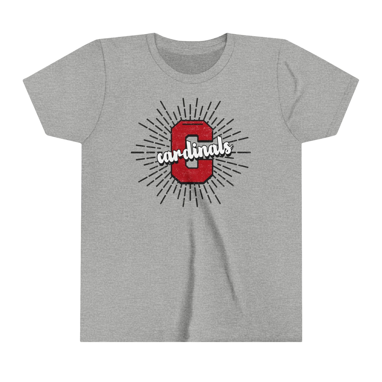 Cardinals Sunburst - Bella + Canvas Youth Tee