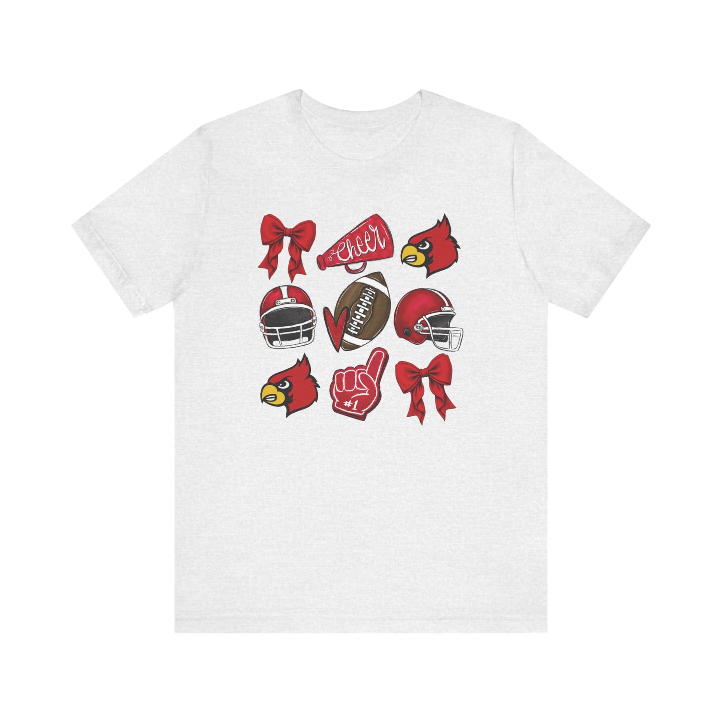Football and Cheer Coquette - Bella + Canvas Short Sleeve Tee