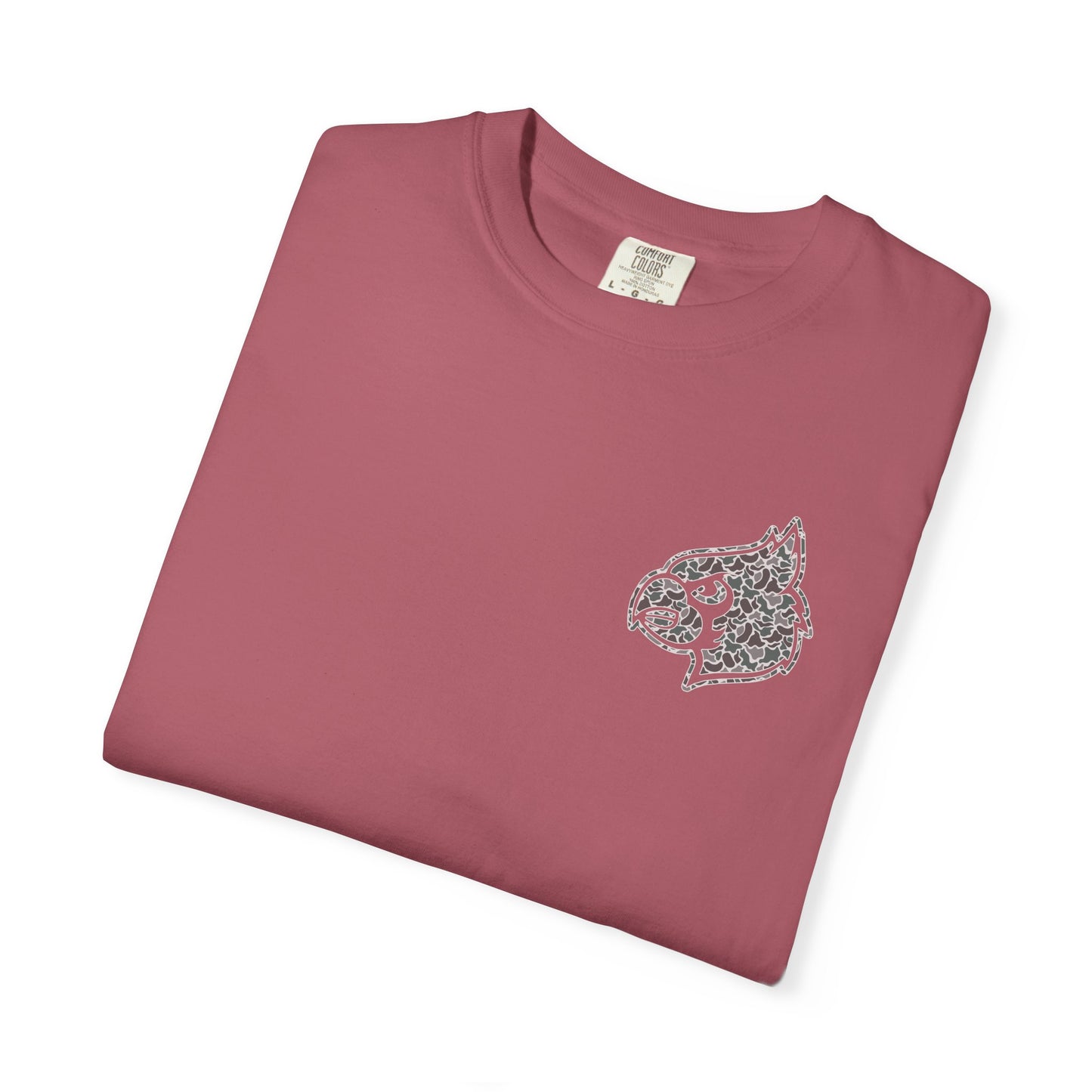 Old School Camo Cardinal Pocket + HG Cardinals - Comfort Colors T Shirt