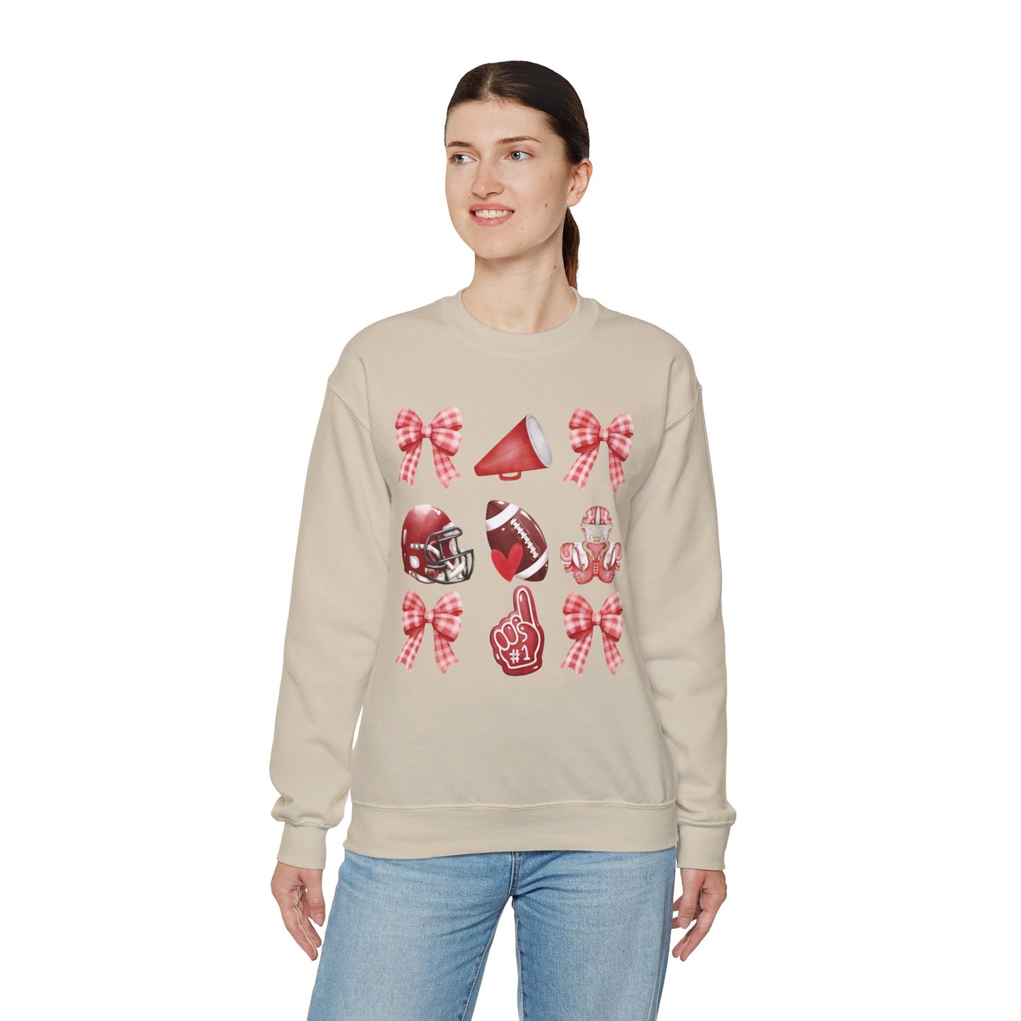 Football Coquette - Unisex Heavy Blend™ Crewneck Sweatshirt