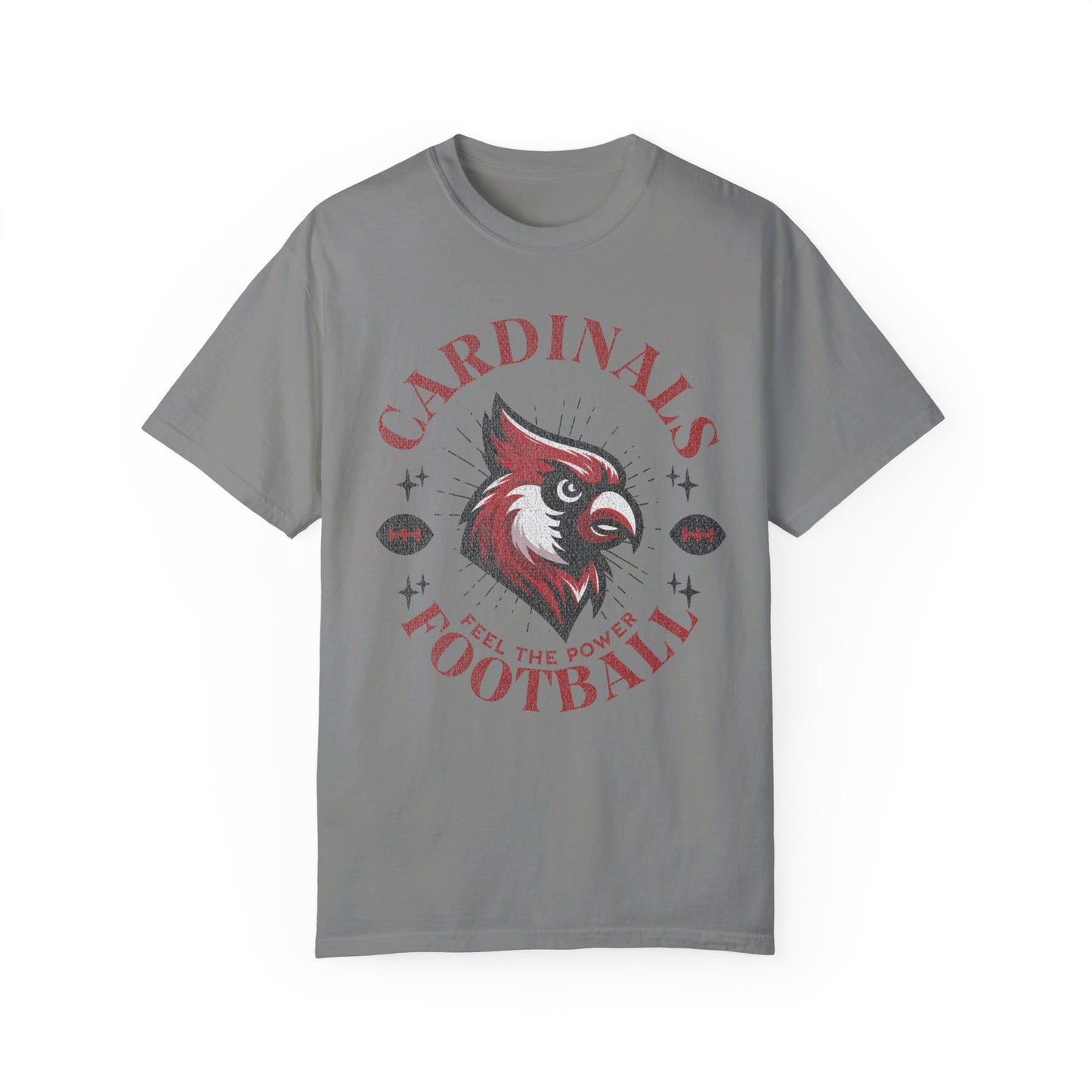 Cardinal Football Distressed - Comfort Colors T-shirt