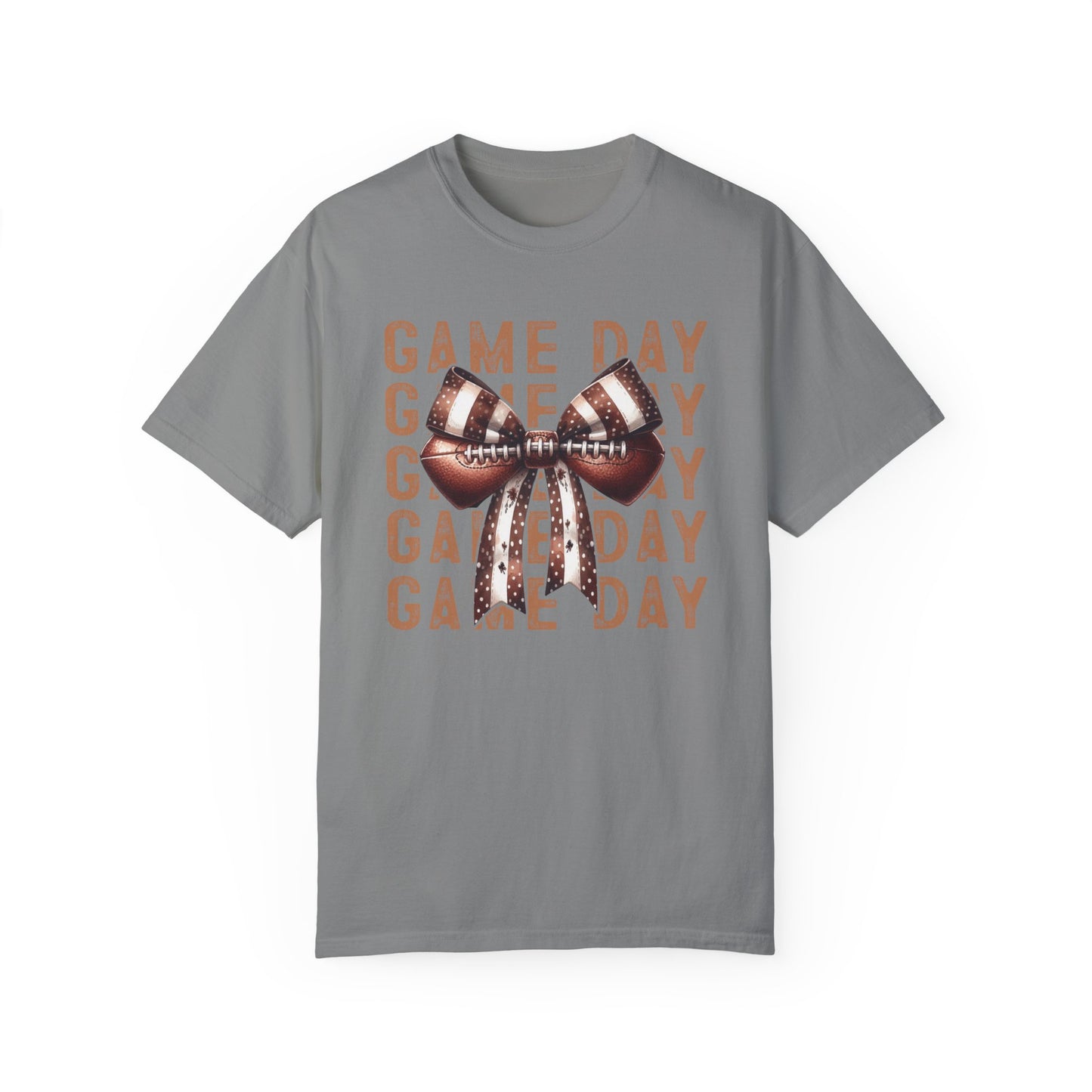 Game Day Football Bow - Comfort Colors T-shirt