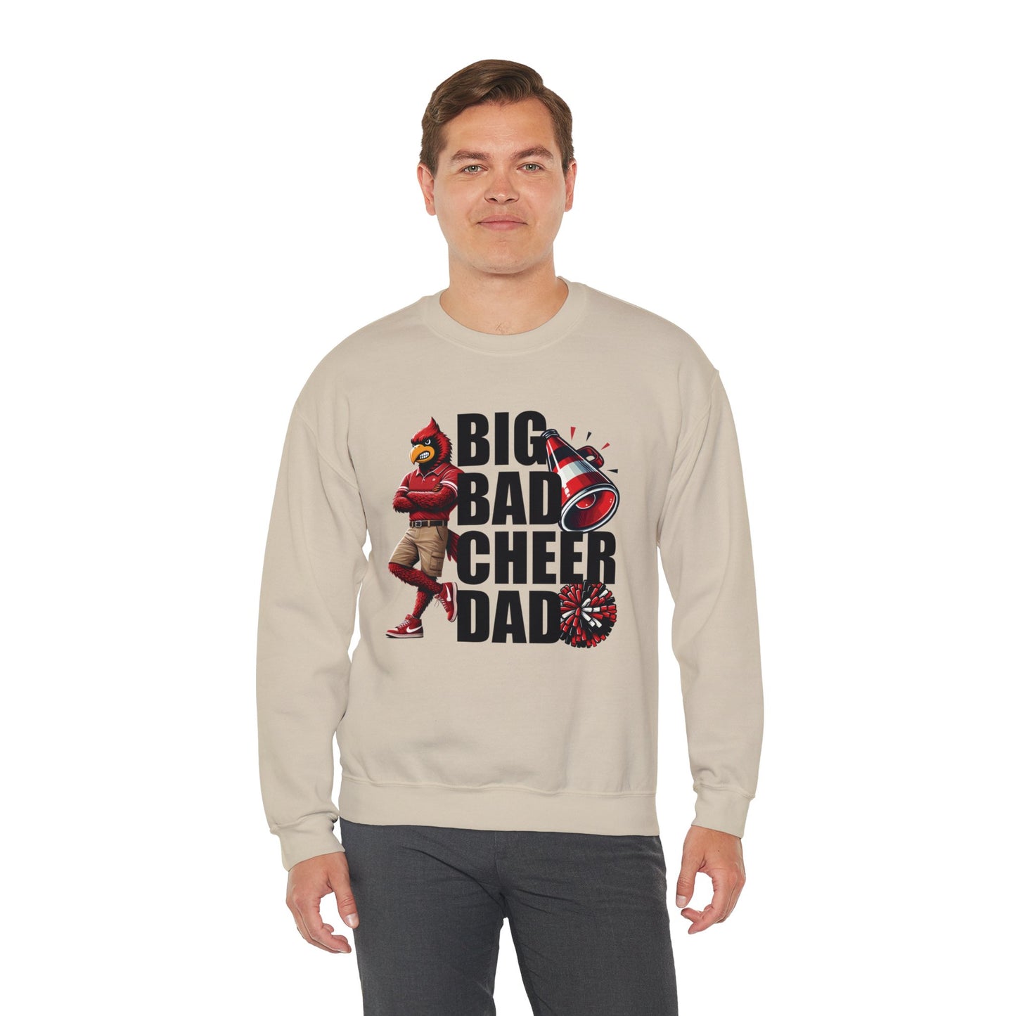 Big Bad Cheer Dad - Unisex Heavy Blend™ Crewneck Sweatshirt