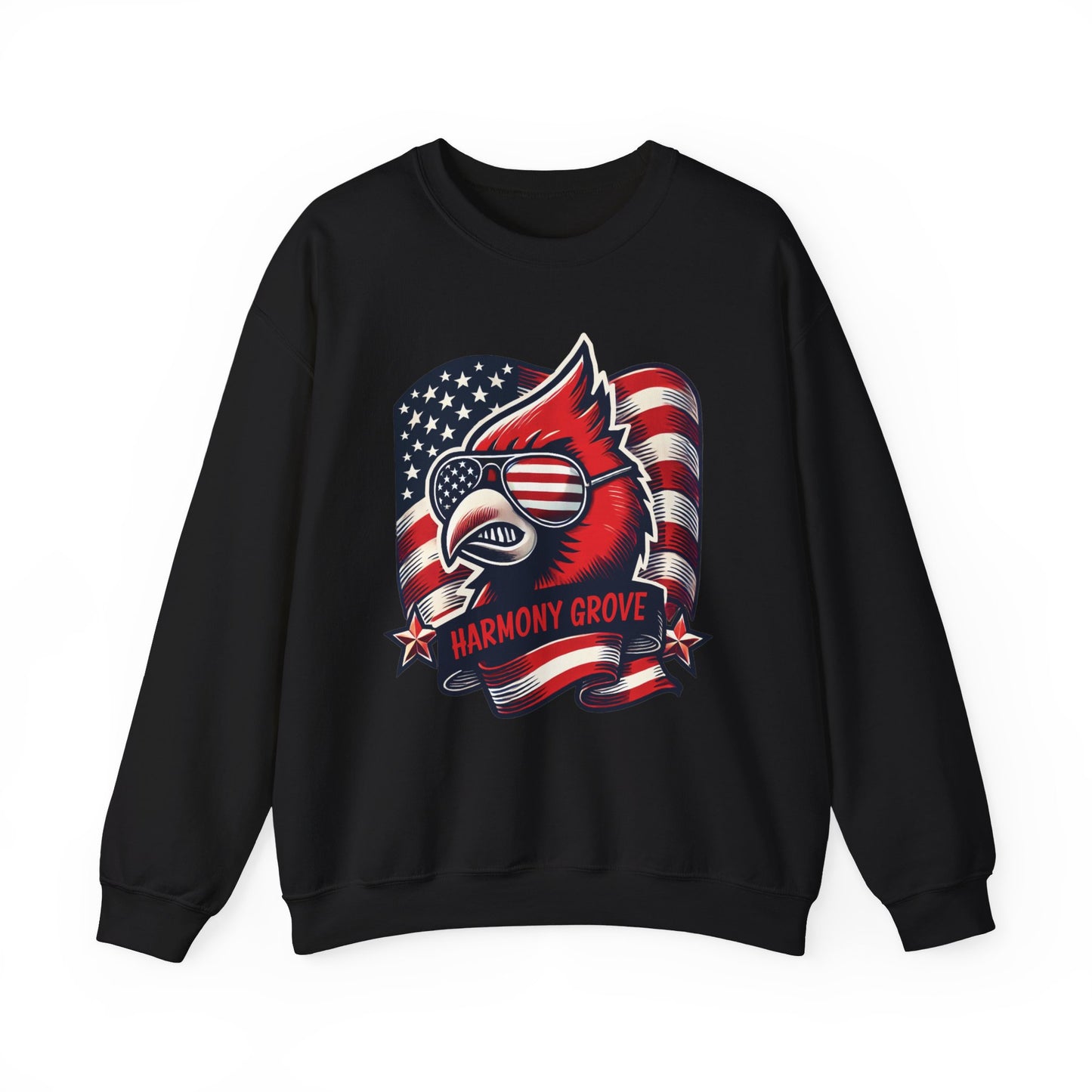 Patriotic Harmony Grove Cardinals - Unisex Heavy Blend™ Crewneck Sweatshirt