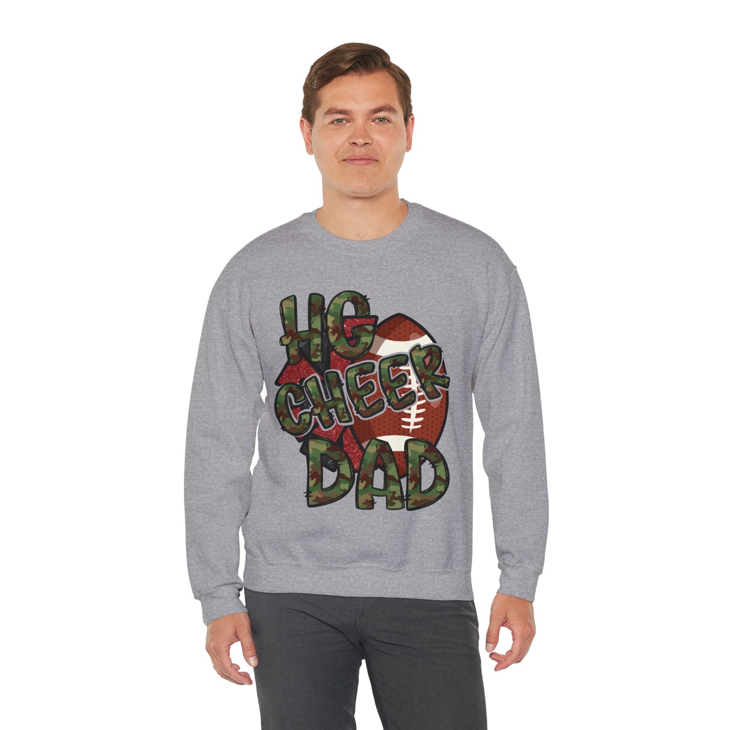 HG Cheer Dad - Unisex Heavy Blend™ Crewneck Sweatshirt