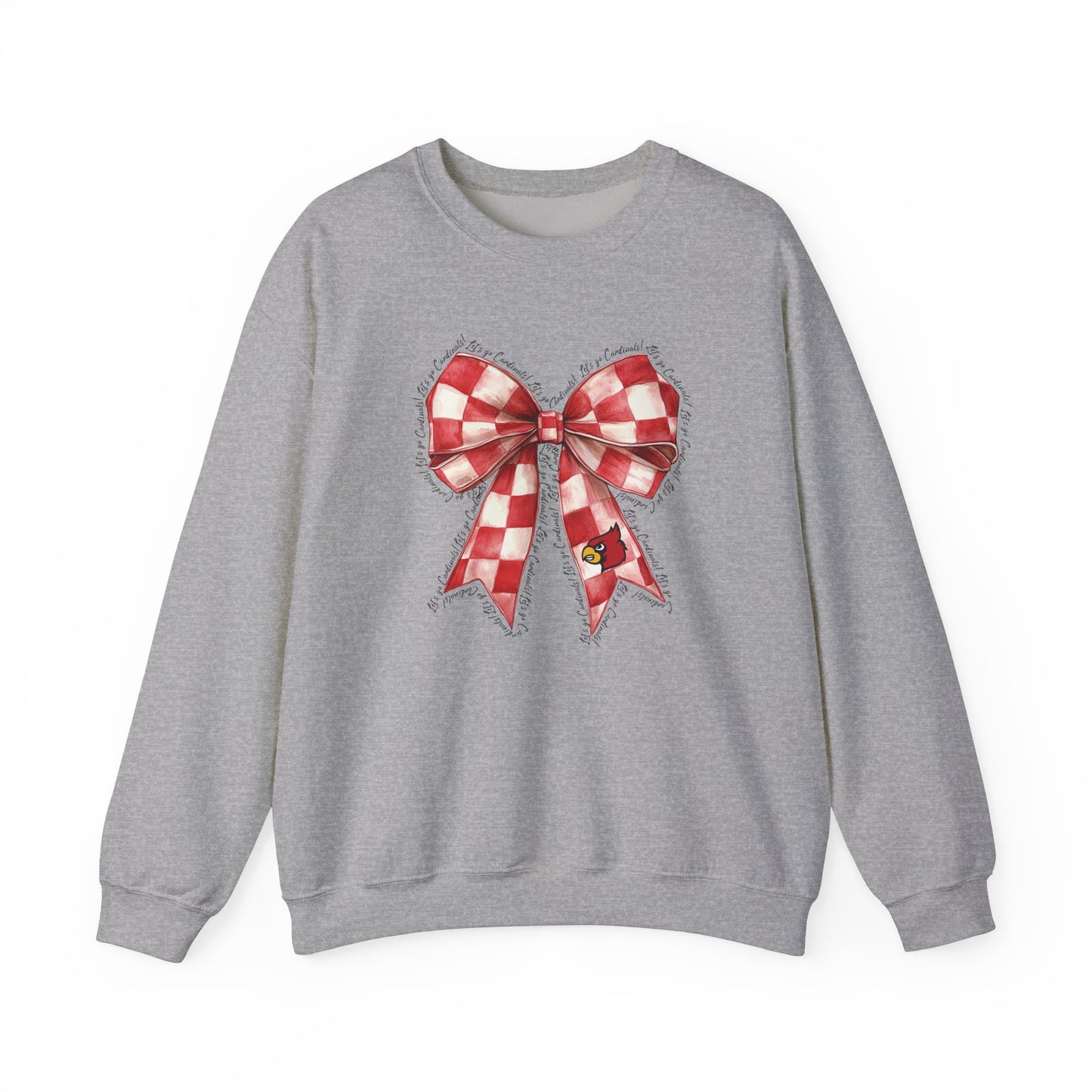 Let's Go Cardinals Coquette Bow - Unisex Heavy Blend™ Crewneck Sweatshirt