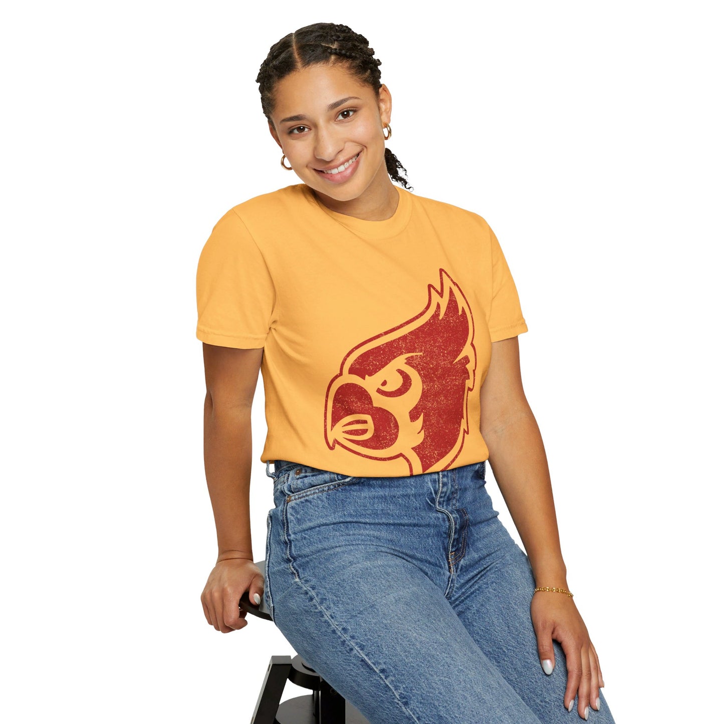 Distressed Filled Cardinal - Comfort Colors T-shirt