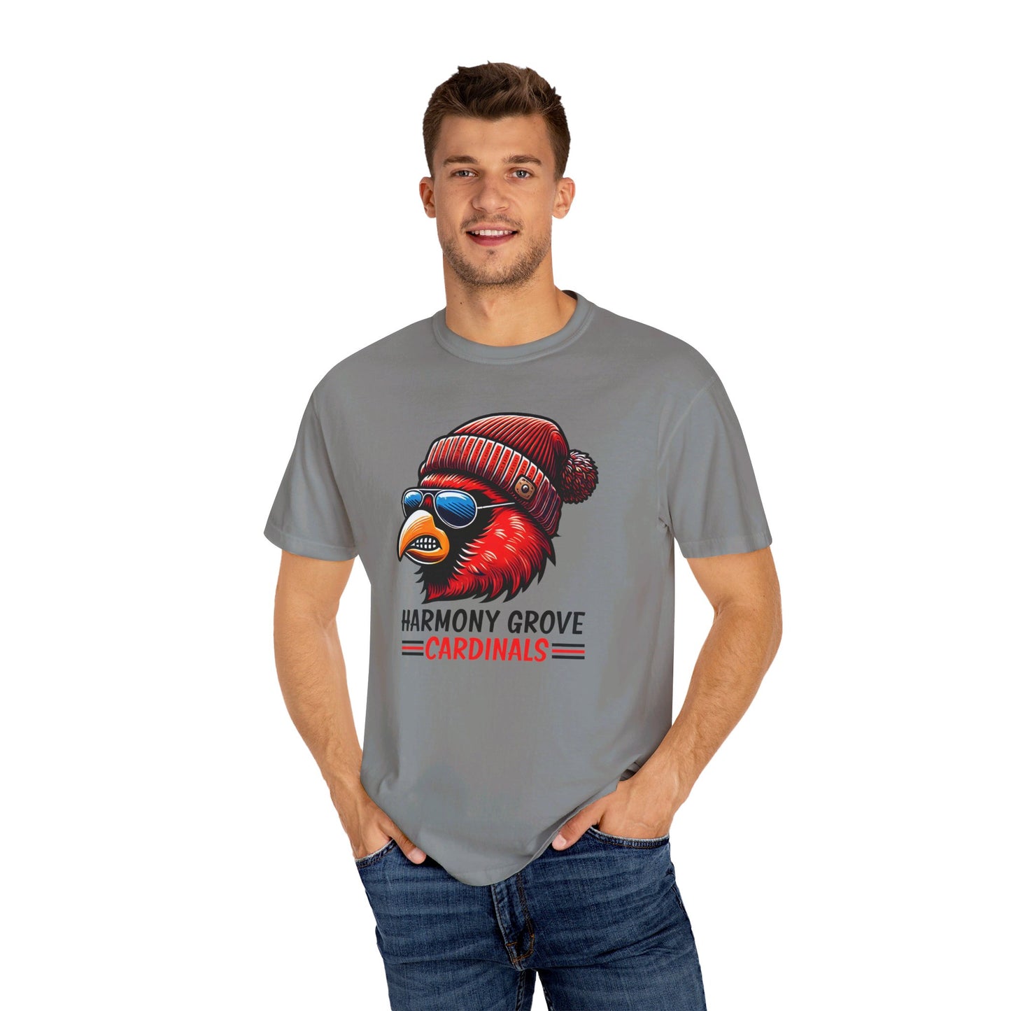 Hipster Harmony Grove Cardinals - Comfort Colors T-shirt