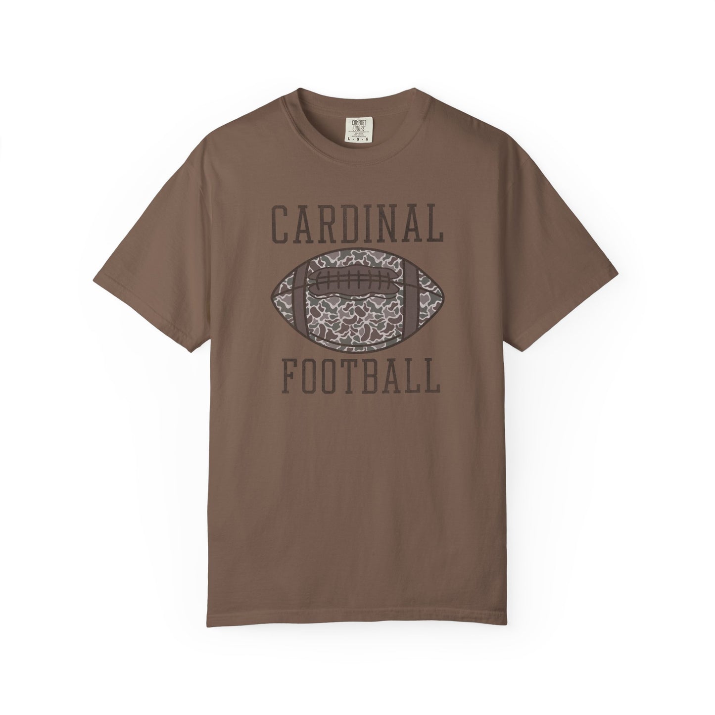 Old School Camo Distressed Football - Comfort Colors T Shirt