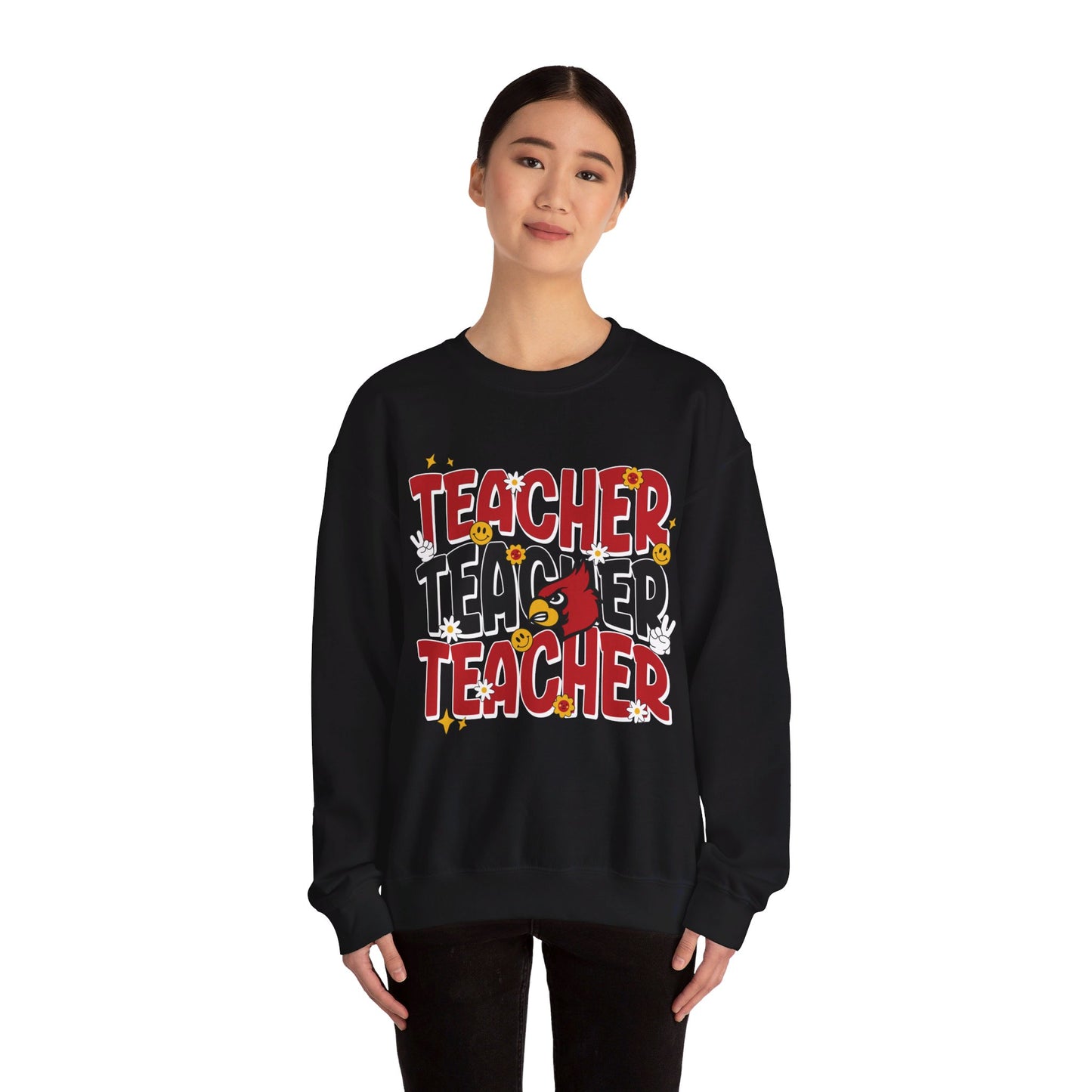 Groovy Teacher 3 - Unisex Heavy Blend™ Crewneck Sweatshirt