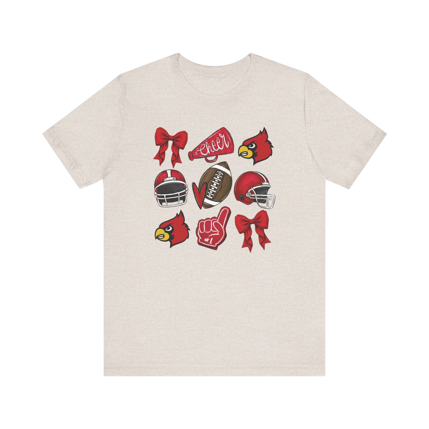 Football and Cheer Coquette - Bella + Canvas Short Sleeve Tee