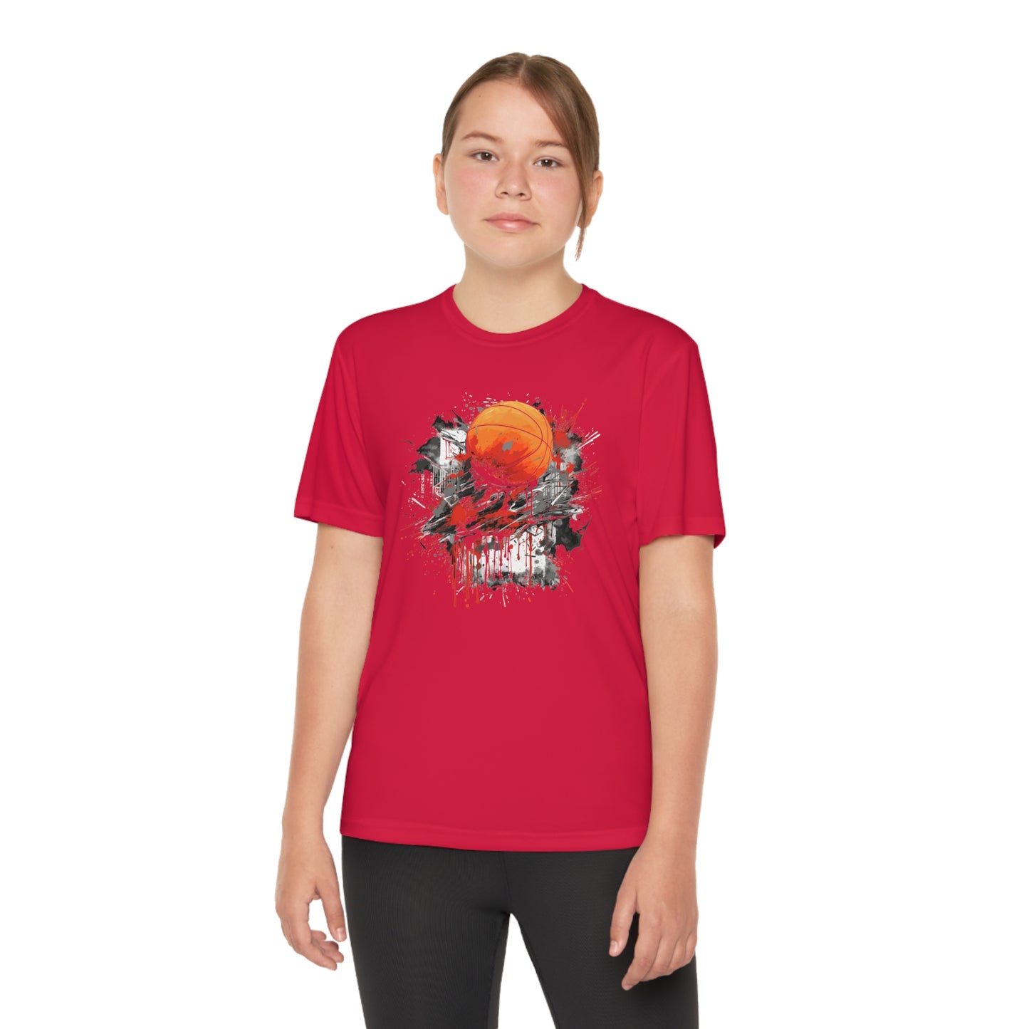 Basketball Graffiti - Youth Sport-Tek® Competitor™ Tee