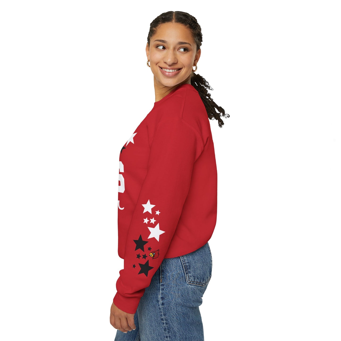 Cardinals Nation with Star Sleeves - Unisex Heavy Blend™ Crewneck Sweatshirt