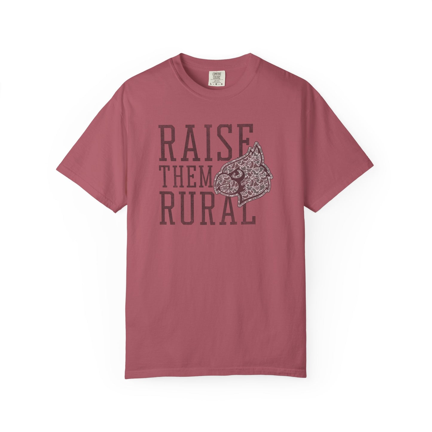 Old School Camo Raise them Rural Cardinal - Comfort Colors T Shirt