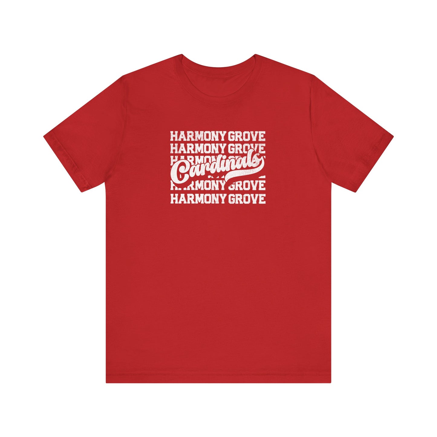 Vintage Harmony Grove Cardinals - Bella + Canvas Short Sleeve Tee