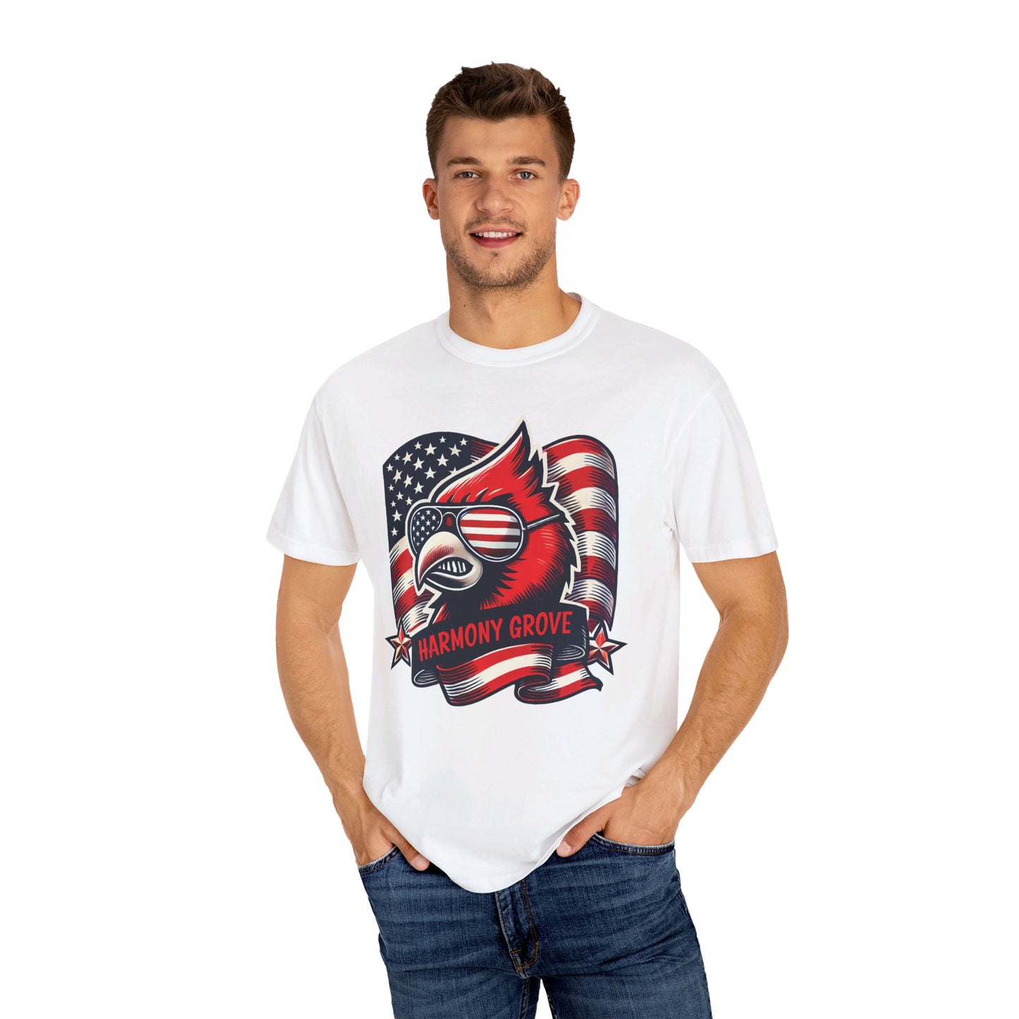 Patriotic Cardinal - Comfort Colors T-shirt