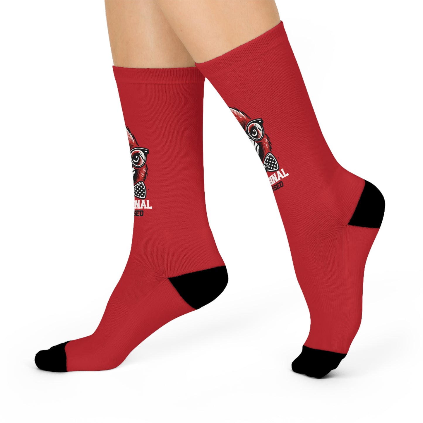 Copy of Sharp Dressed Cardinal Obsessed - Red Cushioned Crew Socks