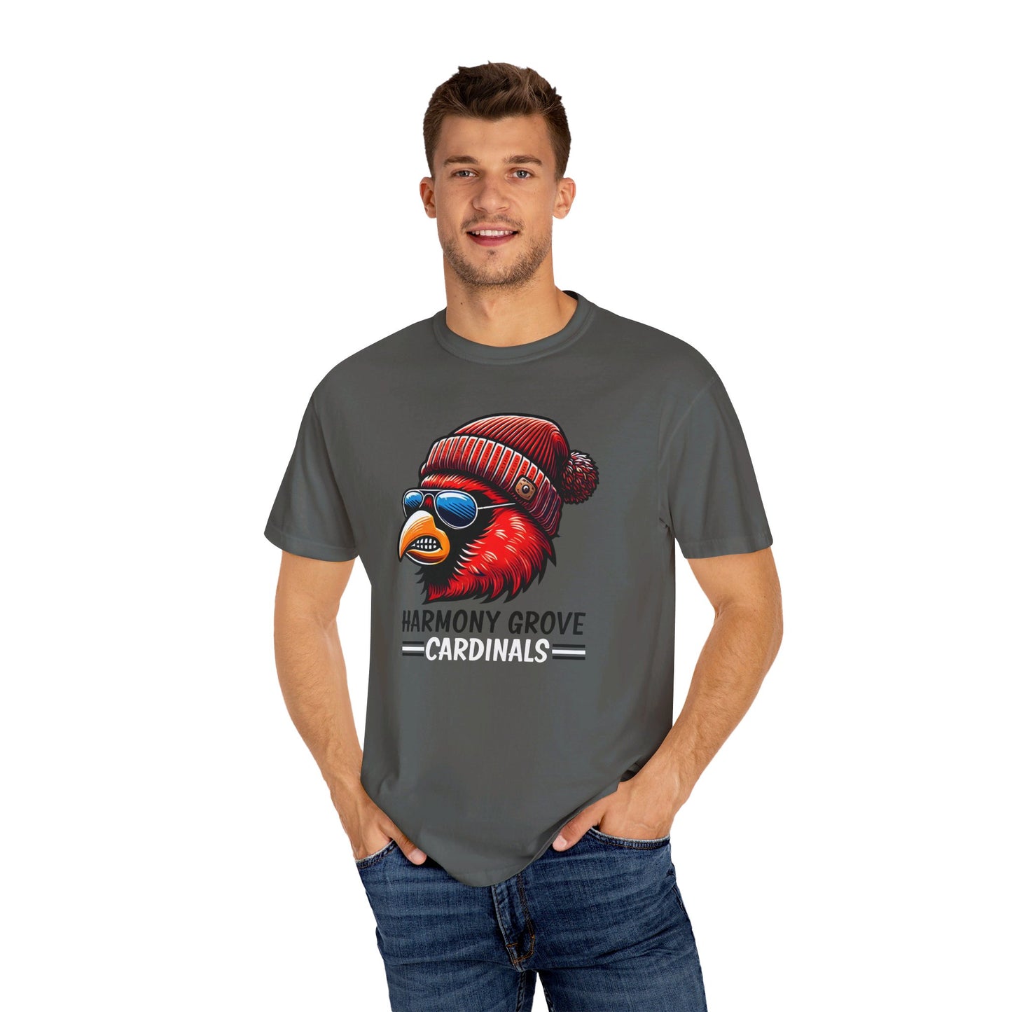 Hipster Harmony Grove Cardinals - Comfort Colors T-shirt