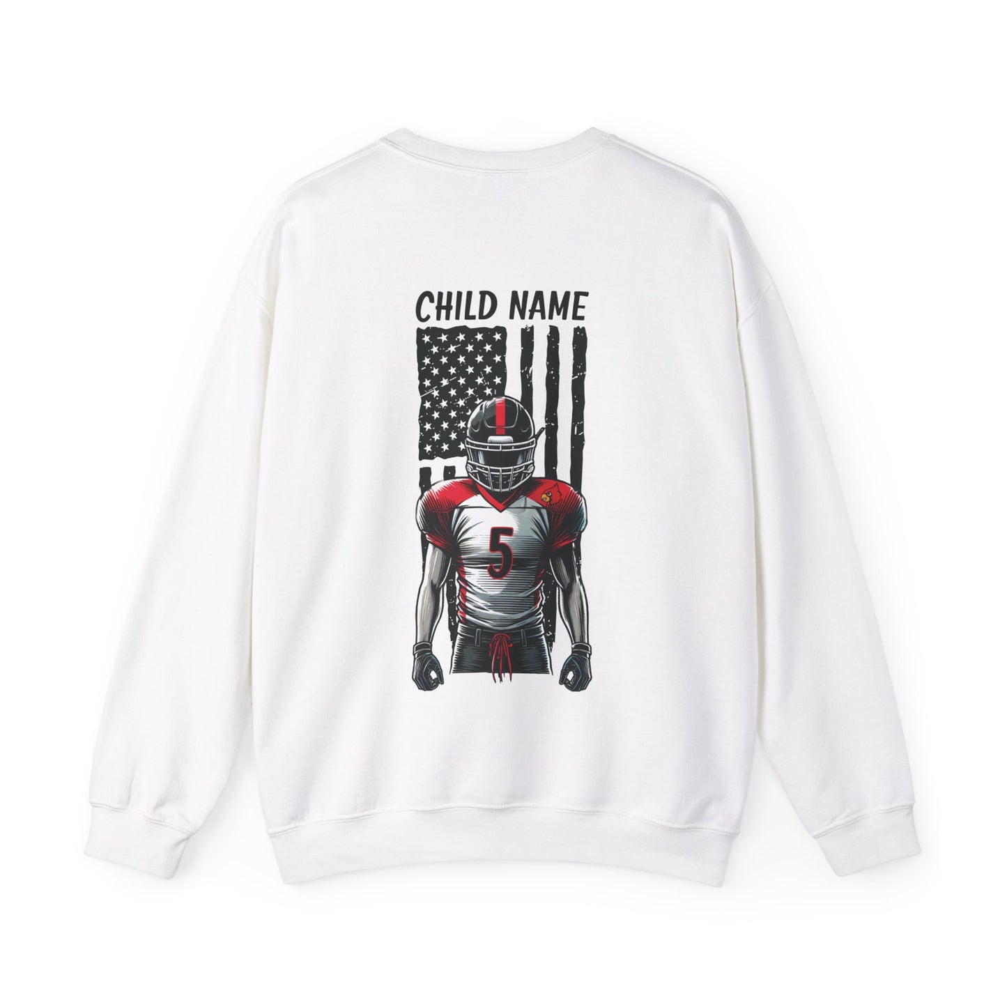 Football Dad Custom Player Name and Number - Unisex Heavy Blend™ Crewneck Sweatshirt