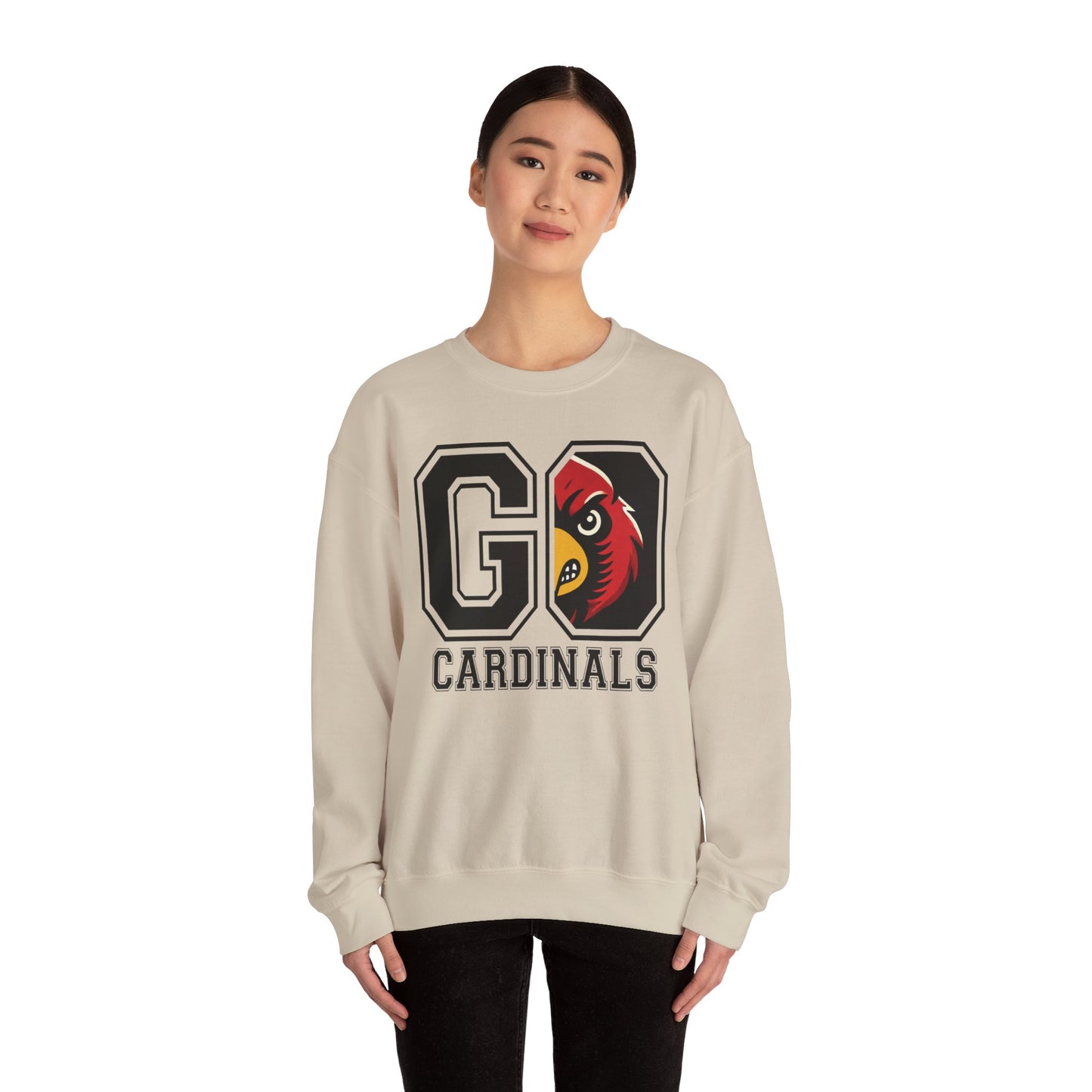 Go Cardinals Red - Unisex Heavy Blend™ Crewneck Sweatshirt