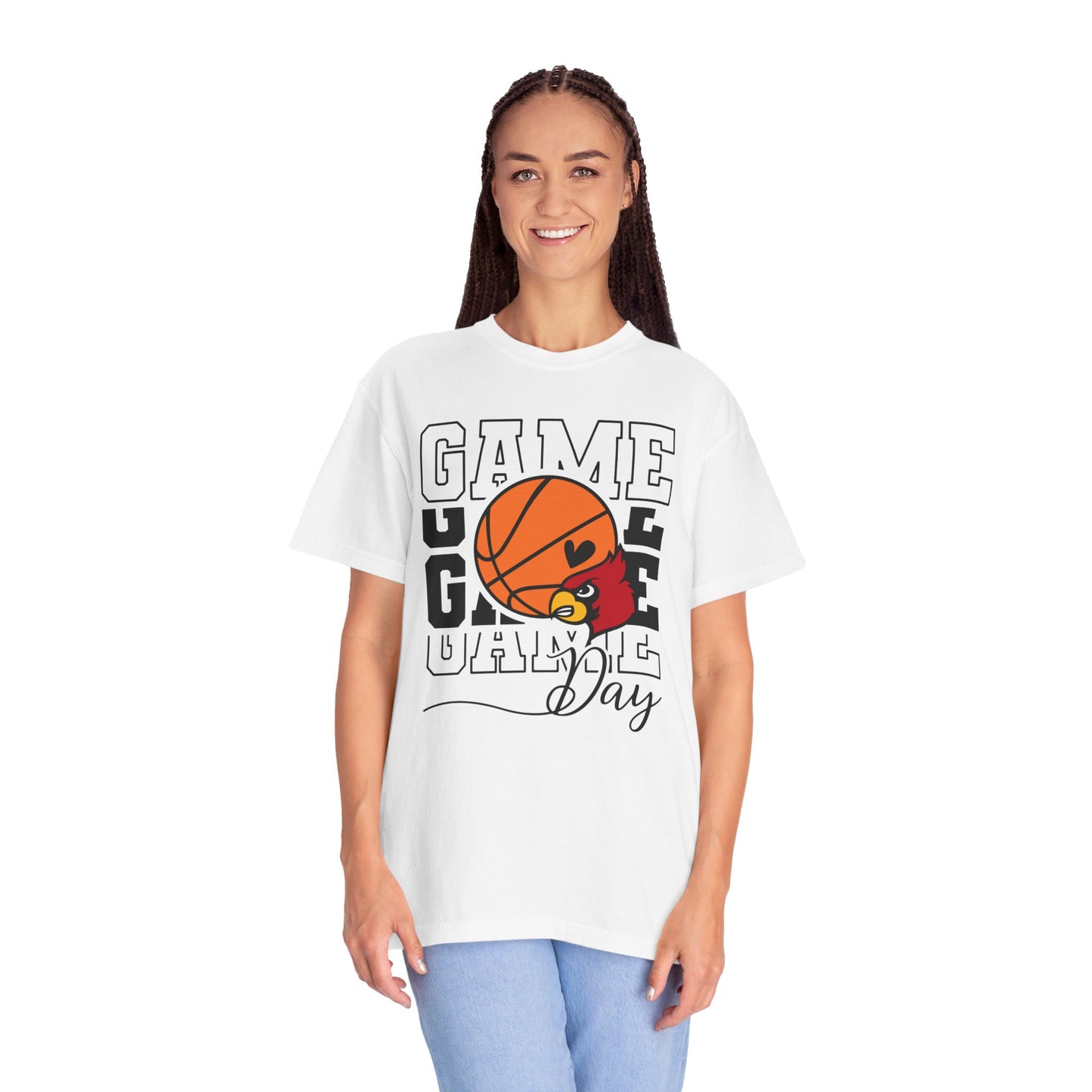 Cardinal Game Day Basketball - Comfort Colors T-shirt