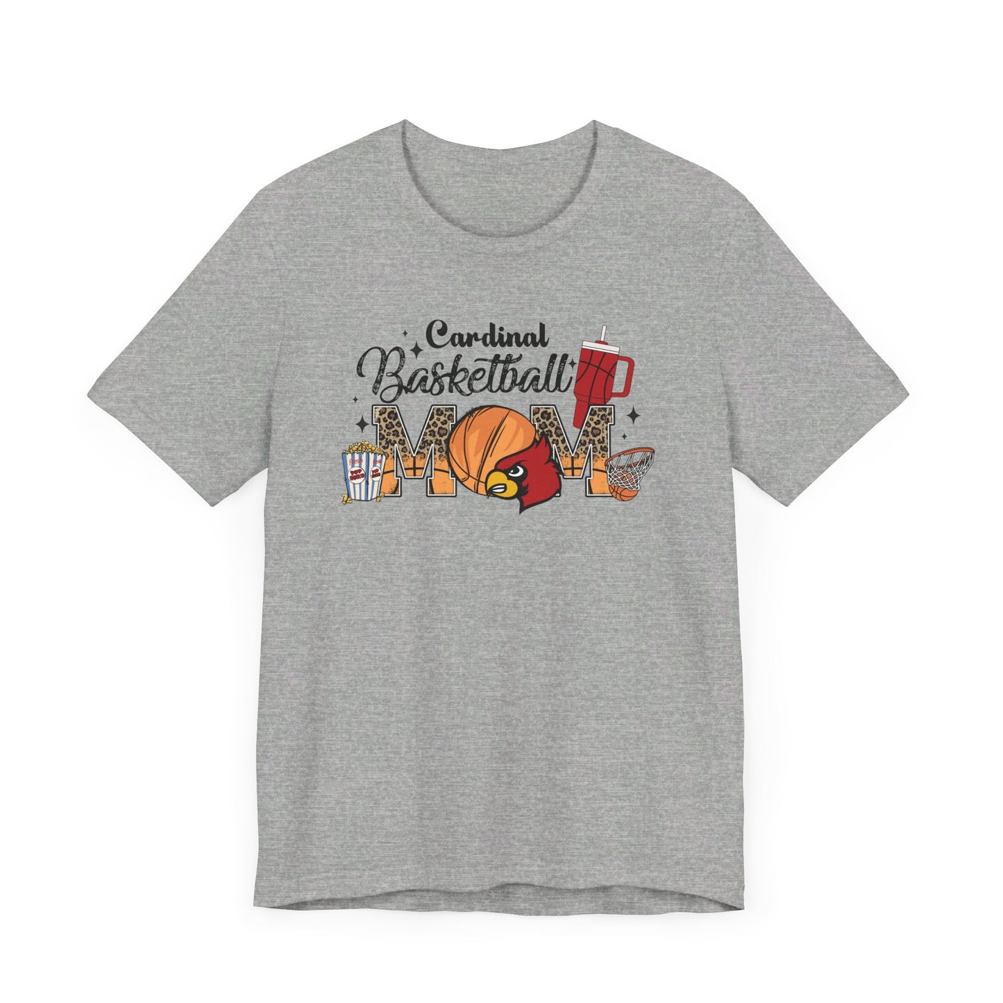 Cardinal Basketball Mom - Bella + Canvas Short Sleeve Tee