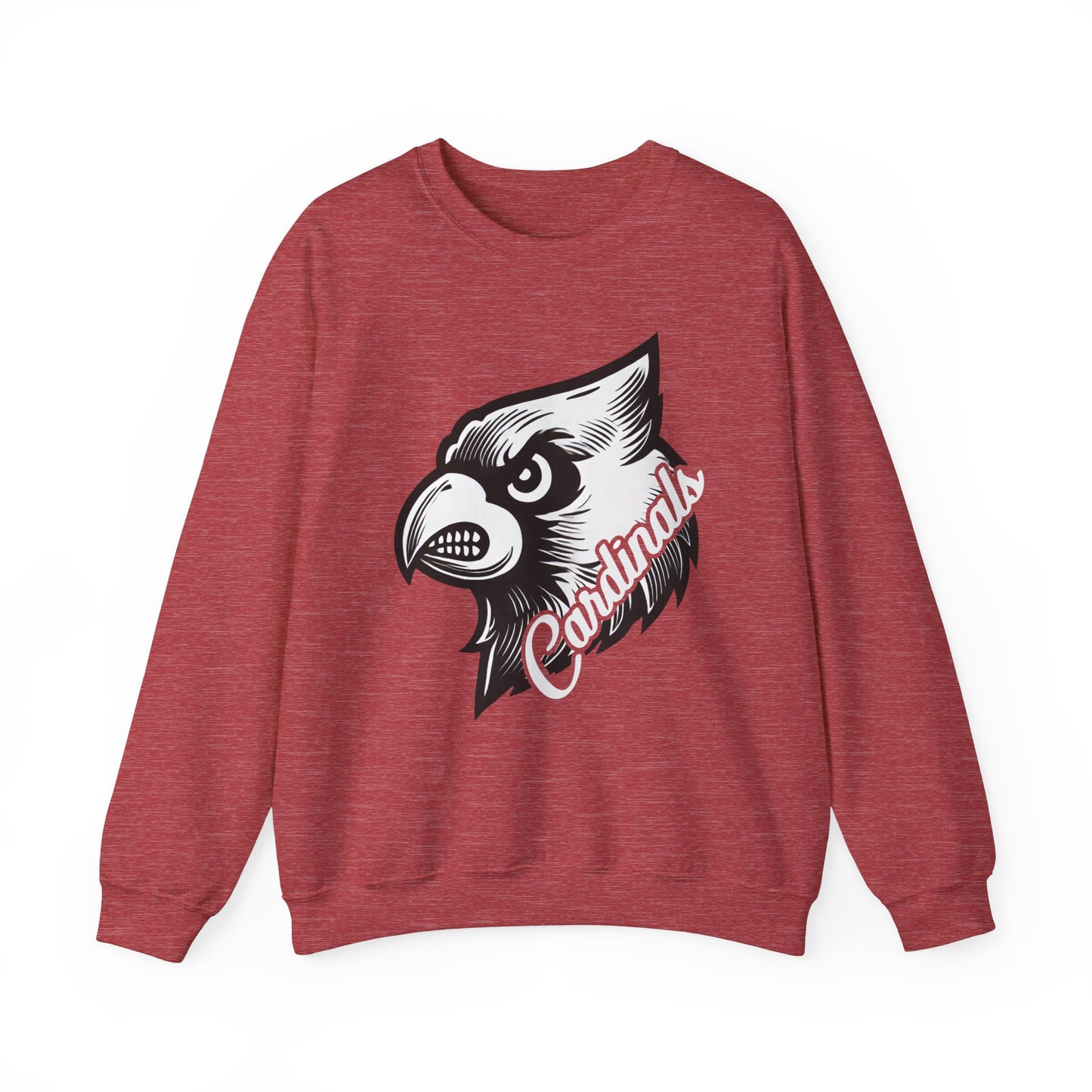 Cardinals Inset Text - Unisex Heavy Blend™ Crewneck Sweatshirt