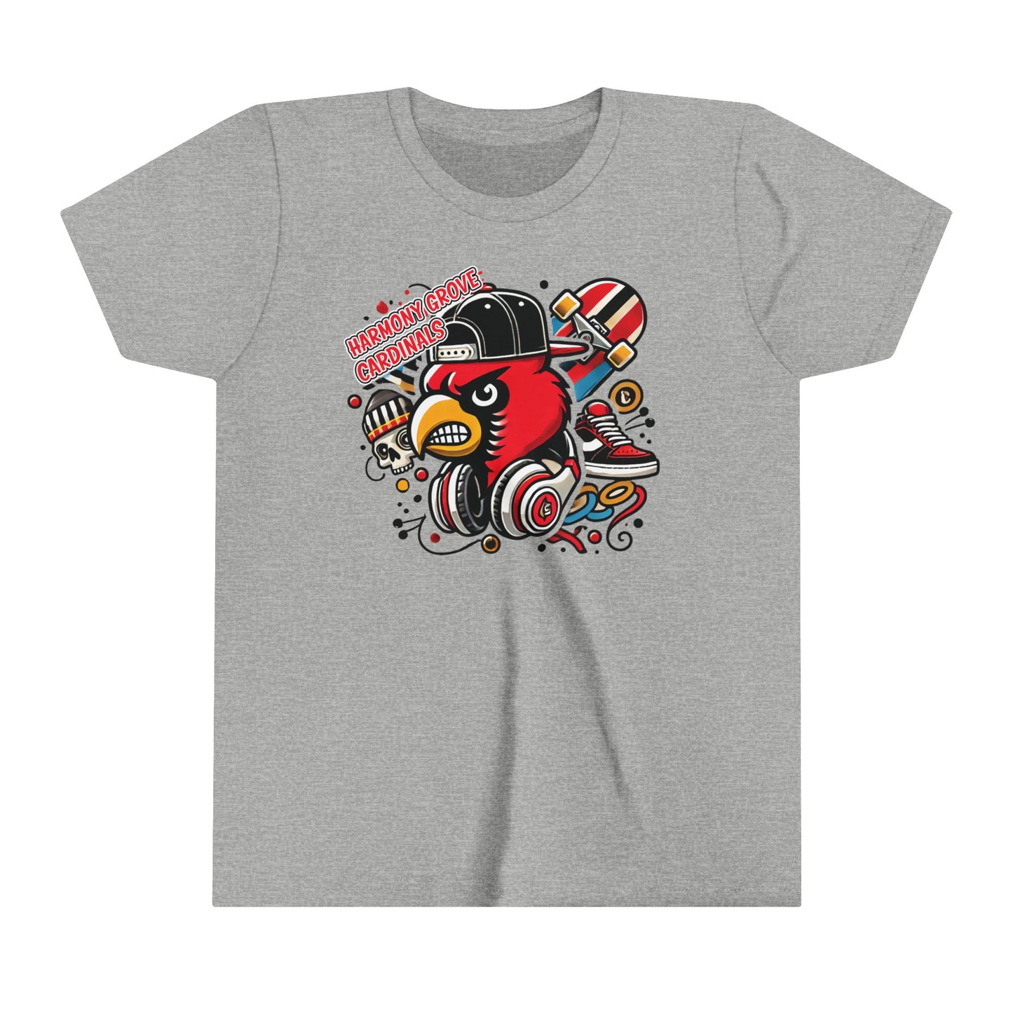 Skater Harmony Grove Cardinal - Bella + Canvas Youth Tee