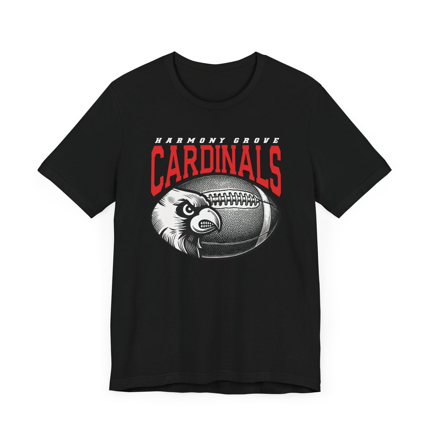 HG Cardinals Football Mascot Inset - Bella + Canvas Short Sleeve Tee