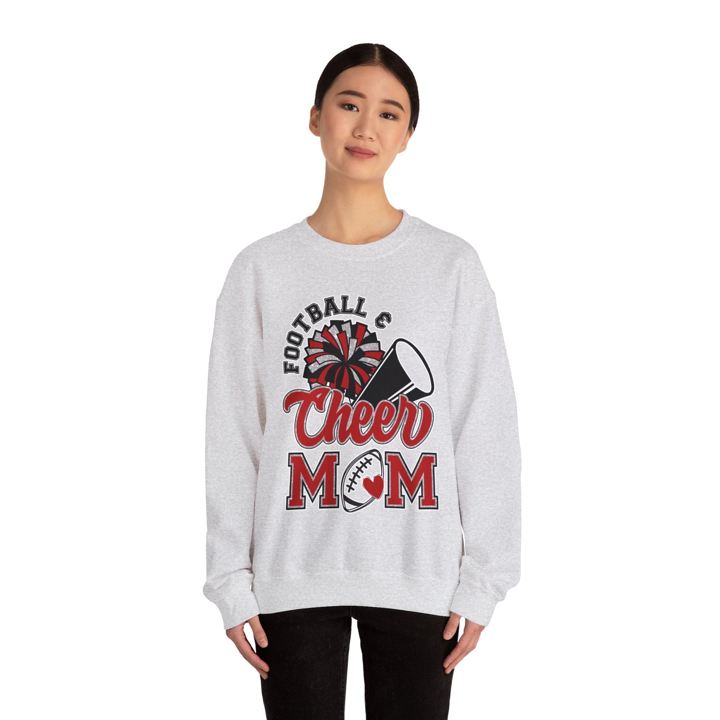 Football and Cheer Mom - Unisex Heavy Blend™ Crewneck Sweatshirt