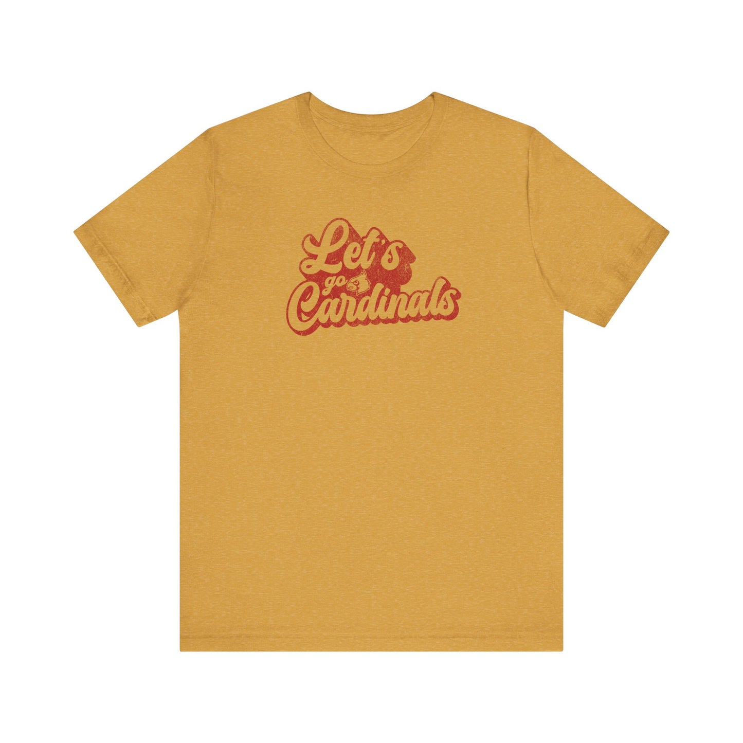 Vintage Let's Go Cardinals - Bella + Canvas Short Sleeve Tee