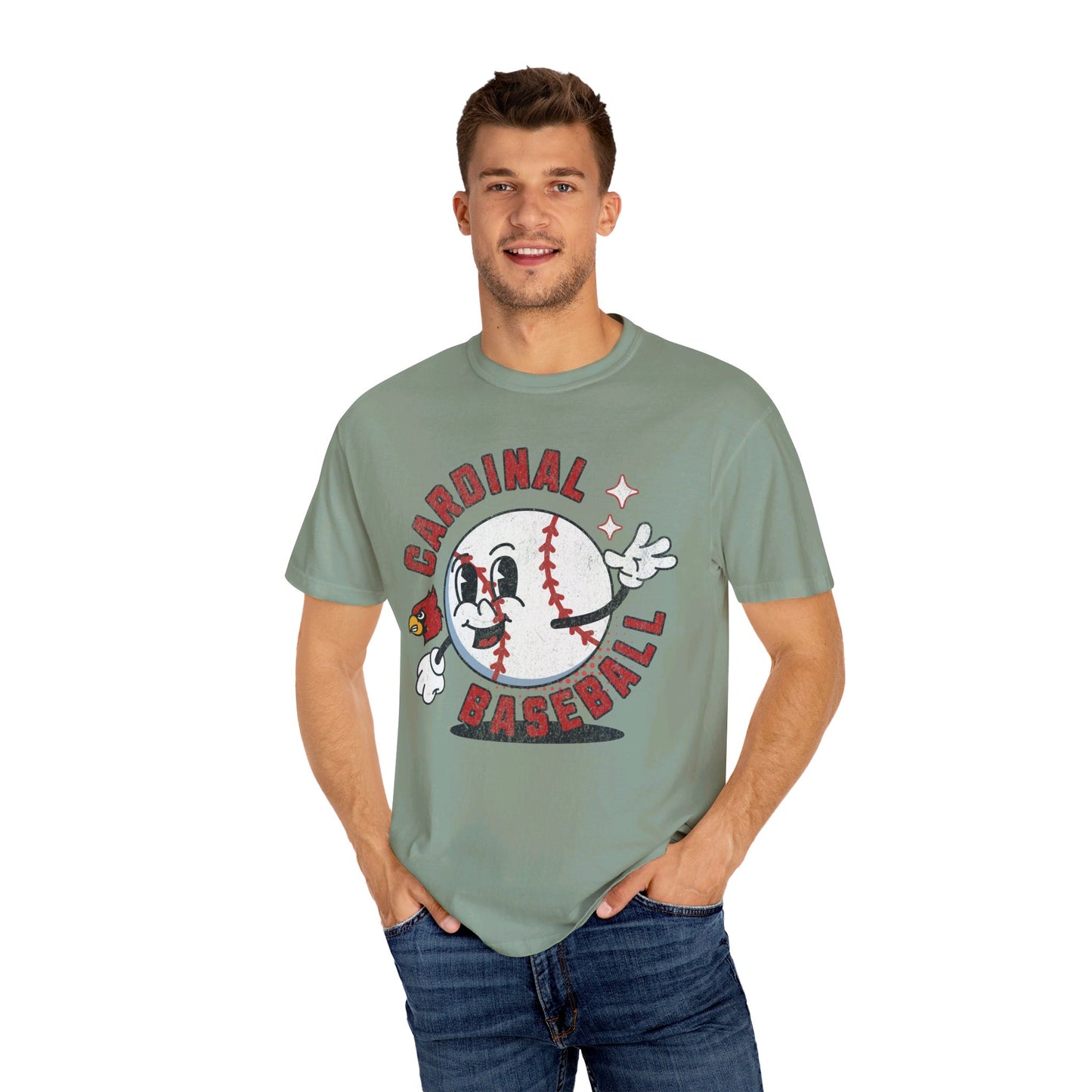 Retro Cardinal Baseball - Comfort Colors T-shirt