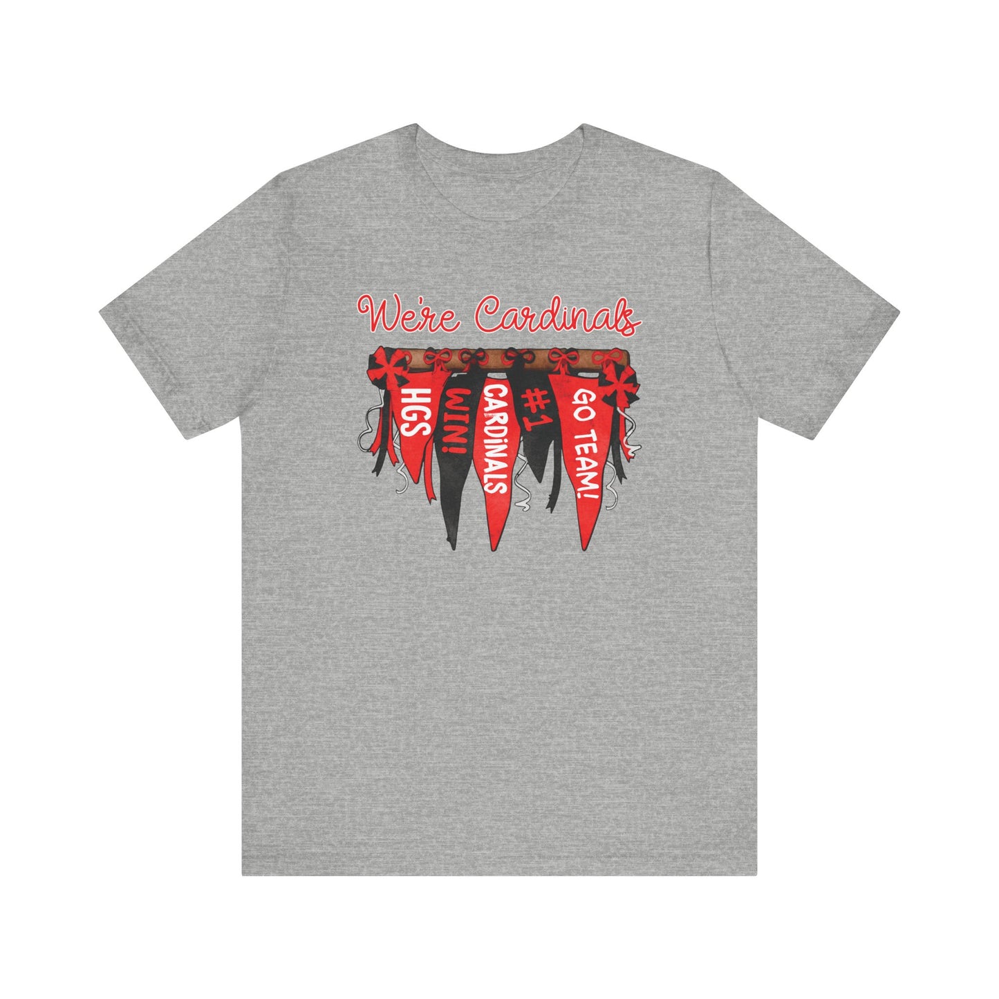 Cardinals Pennant Banner - Bella + Canvas Short Sleeve Tee