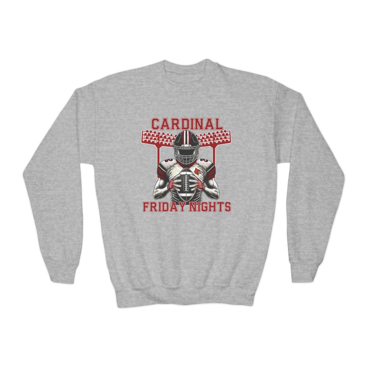 Cardinal Friday Nights Football - Youth Crew Sweatshirt