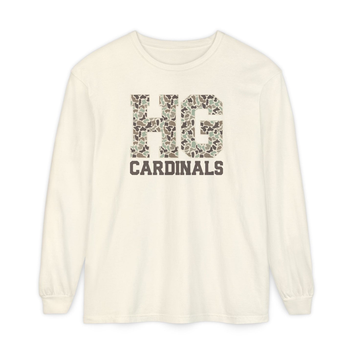 Old School Camo HG Cardinals - Comfort Colors Long Sleeve T-Shirt