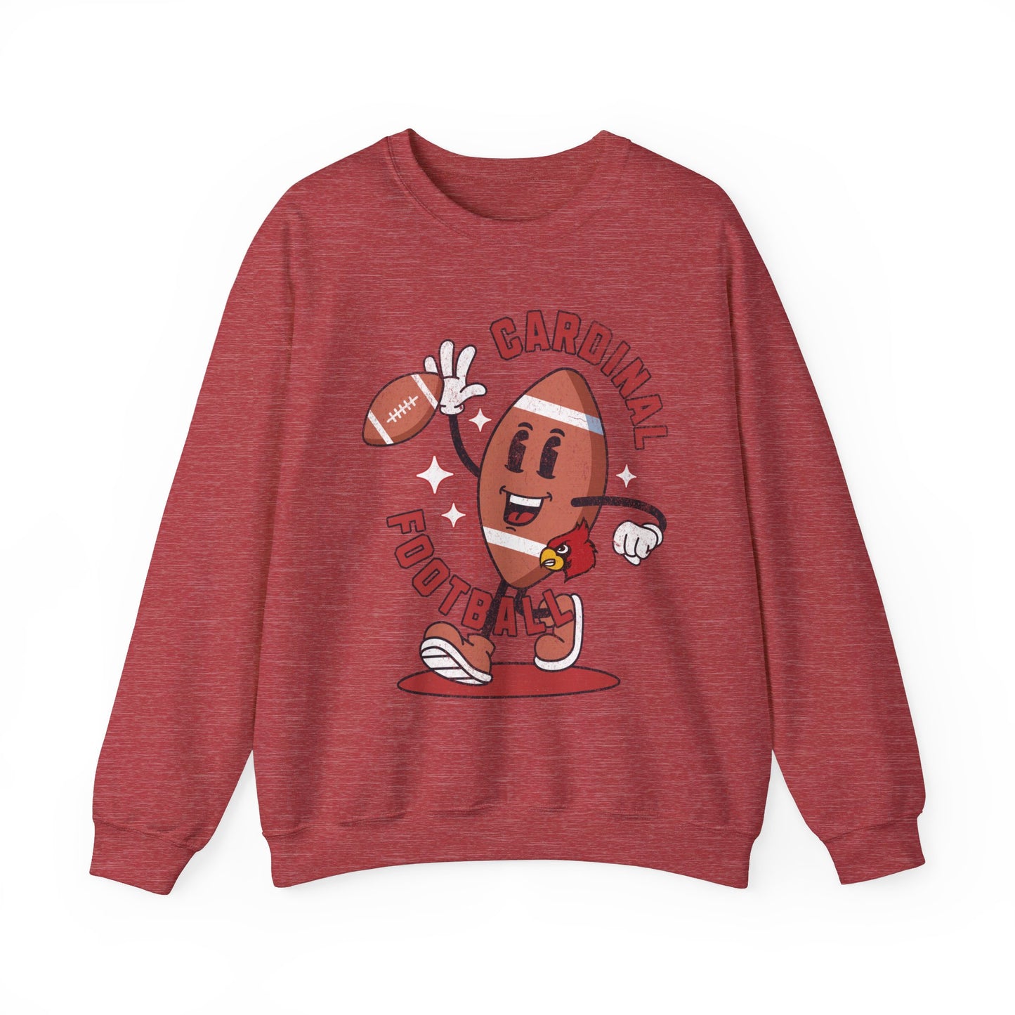 Retro Cardinal Football - Unisex Heavy Blend™ Crewneck Sweatshirt