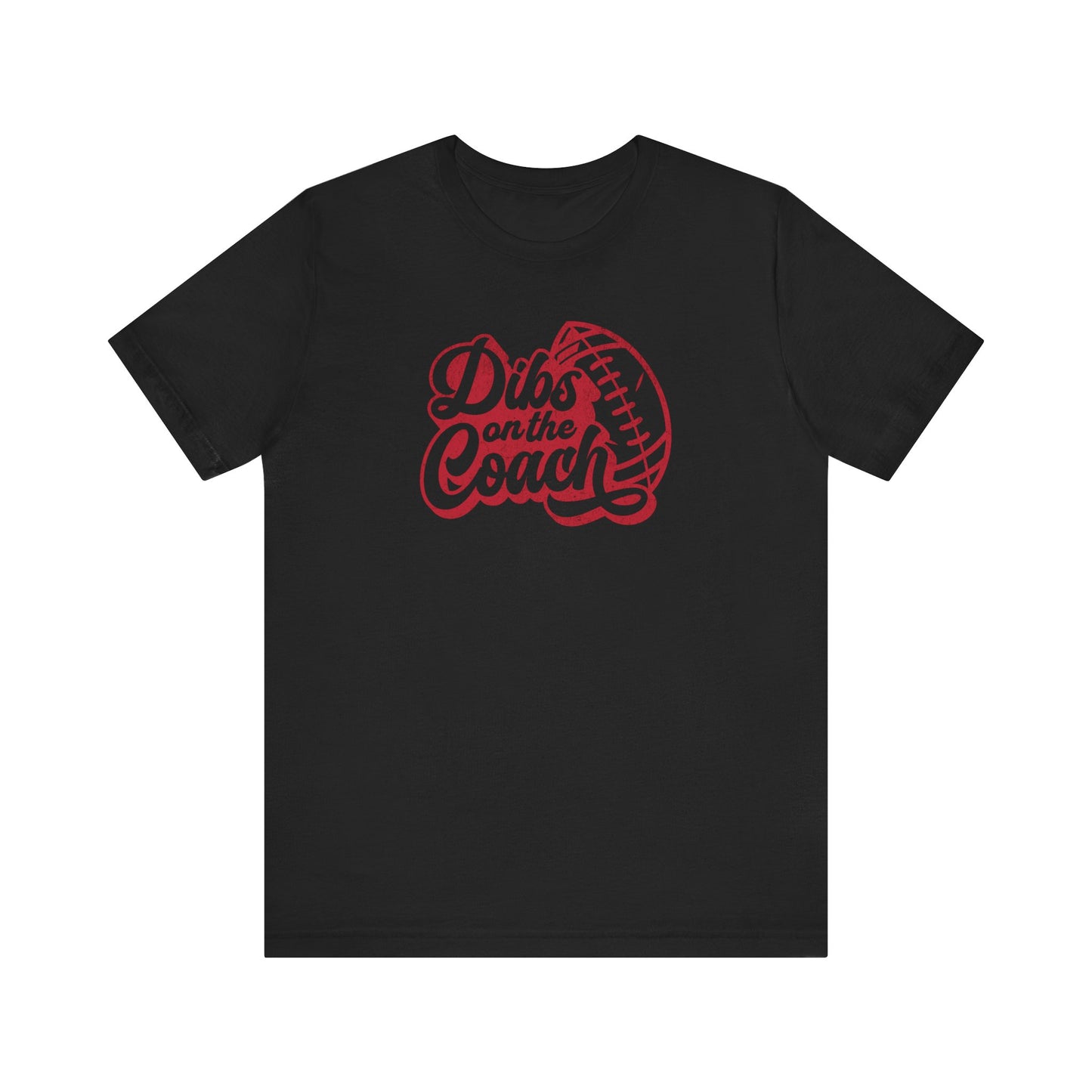 Vintage Dibs on the Coach Football - Bella + Canvas Short Sleeve Tee