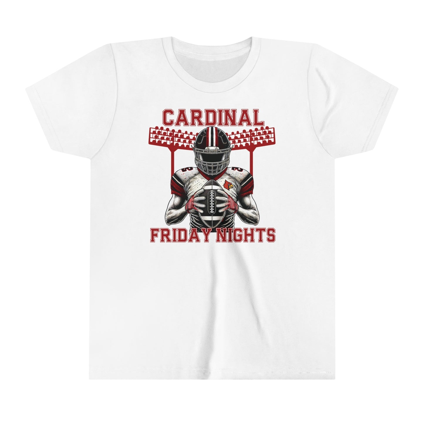 Cardinal Friday Nights Football - Bella + Canvas Youth Tee