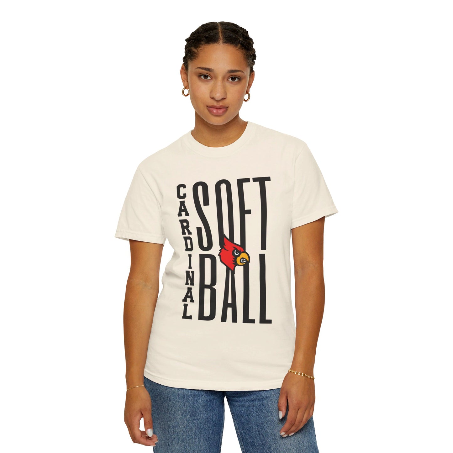 Cardinal Softball - Comfort Colors T-shirt