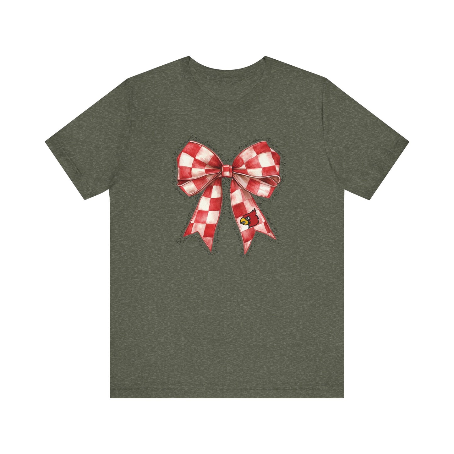 Let's go Cardinals Coquette Bow - Bella + Canvas Short Sleeve Tee